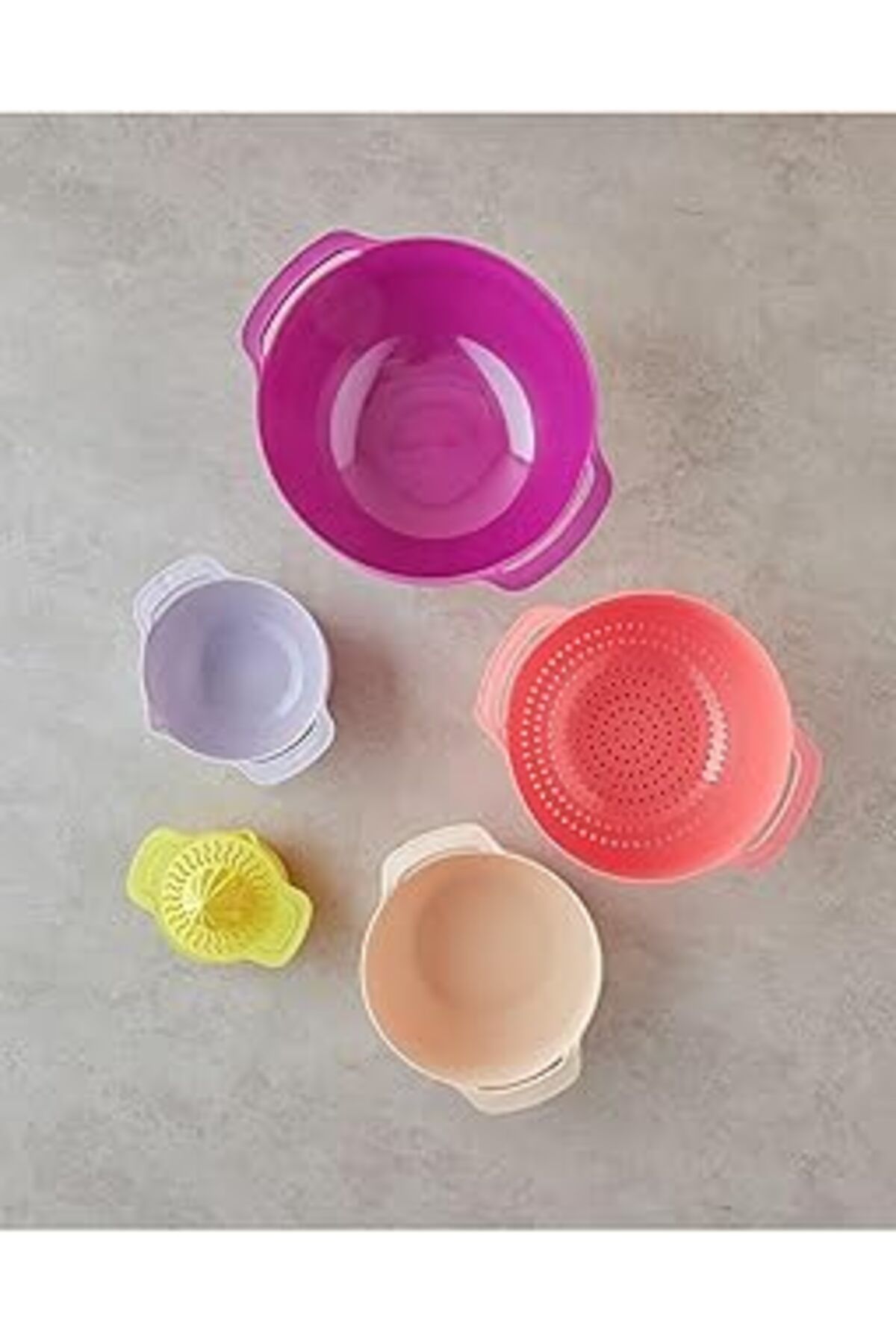 Mu Art English Home Mix Me Plastik 5 Parça Karıştırma Kabı 32 Cm Renkli