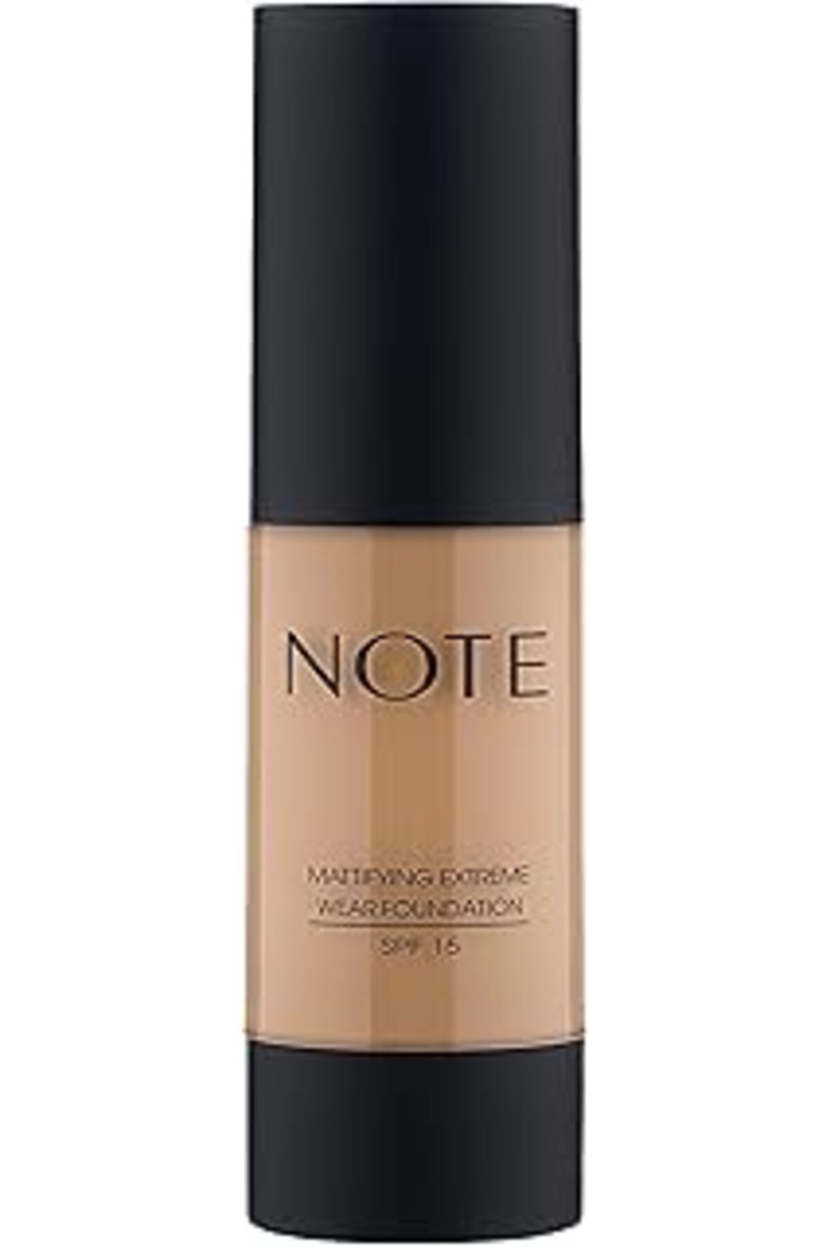 Pazarcan Note Cosmetique Mattifying Extreme Wear Mat Bitişli Spf 15 Kapatıcı Fondöten, 04 Sand