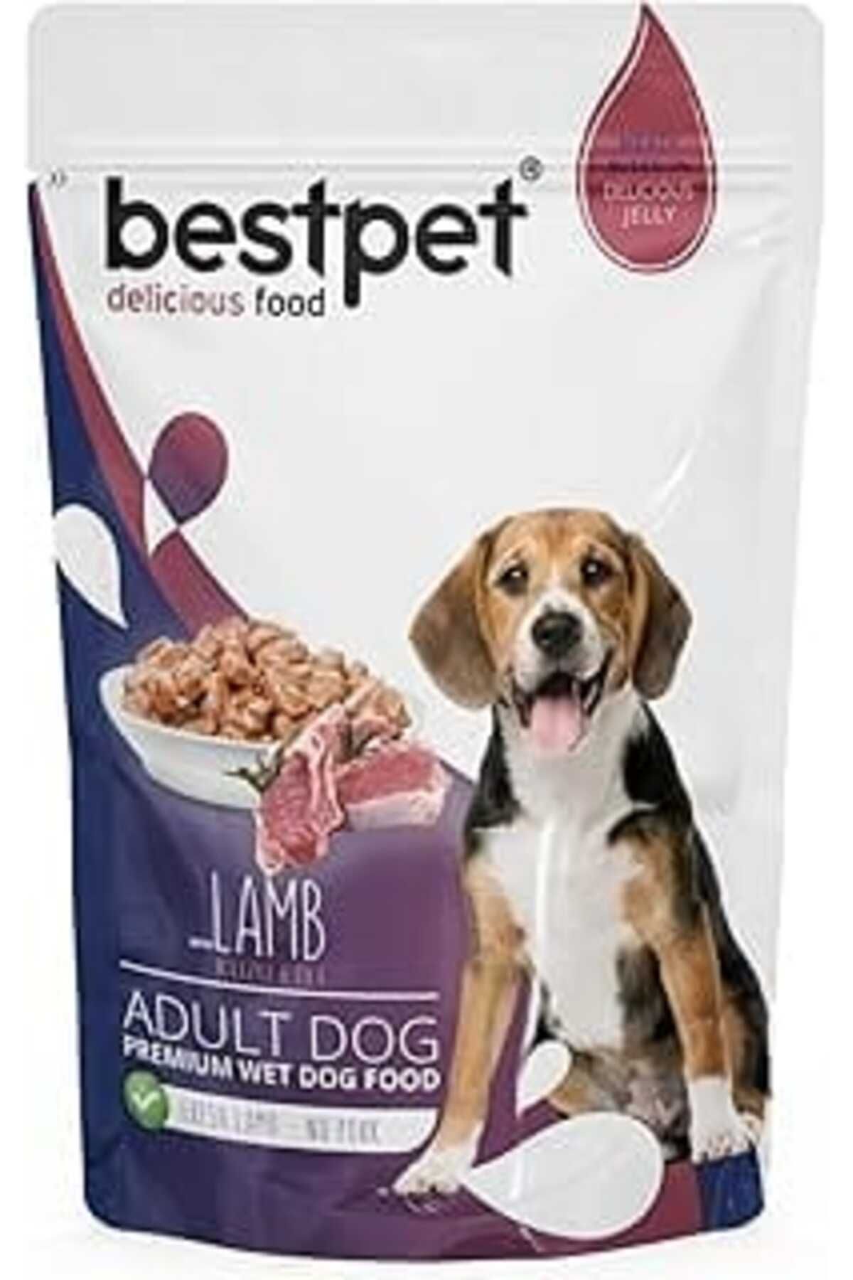 karadağsb Bestpet Yetişkin Köpekler İçin, Jöle İçinde Kuzu Parça Etli Yaş Mama, 100 G X 24 Adet