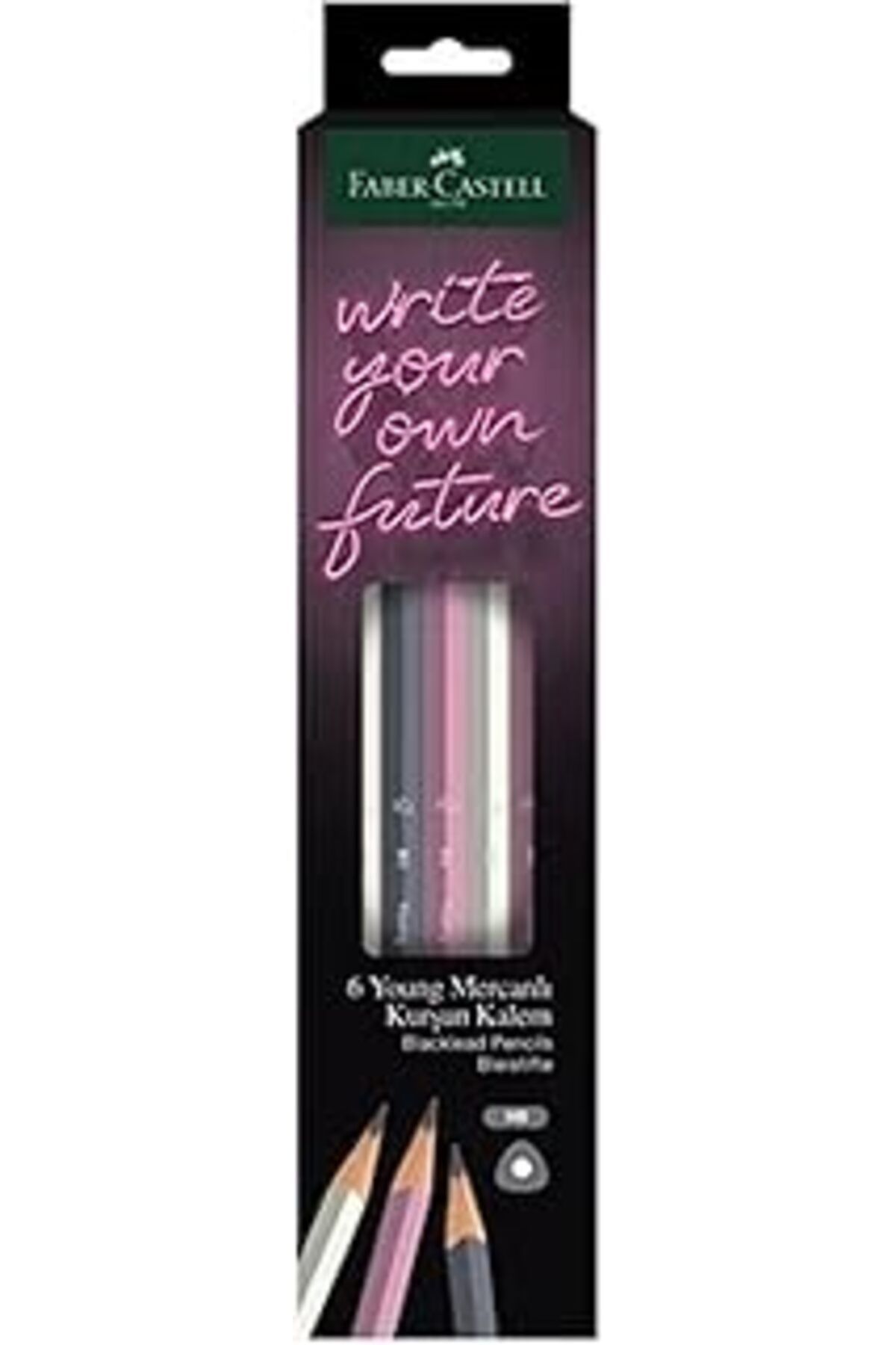 Mu Art Ahşap Faber-Castell Young Mercanlı Kk Hb Üçg 6'Lı (Fsc), Kurşun Kalem