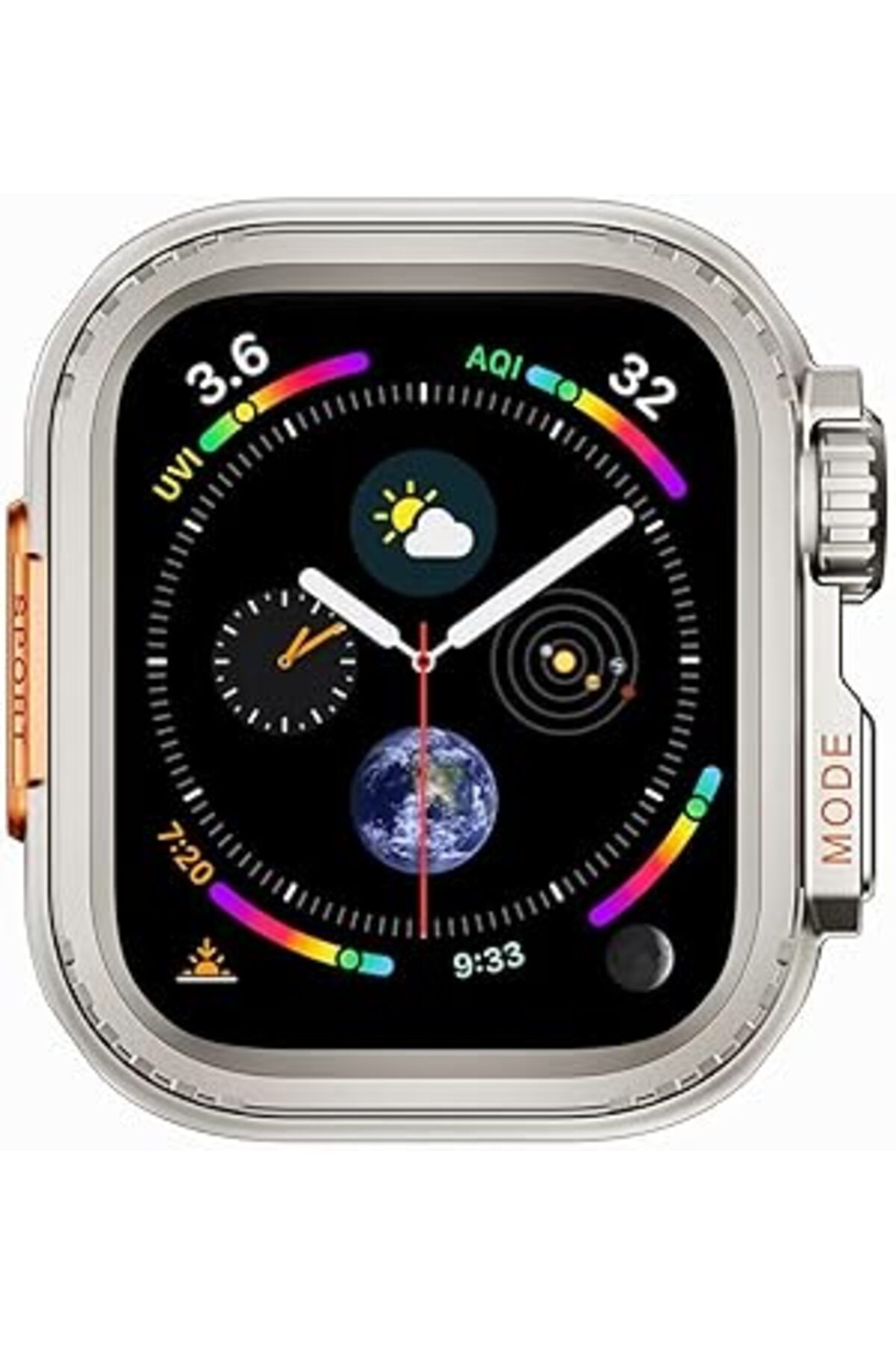 karadağsb Minesk Apple Watch Ile Uyumlu 45Mm Saati 49Mm E Dönüştüren Titanyum Ultra Güçlü Darbe Önleyici Full