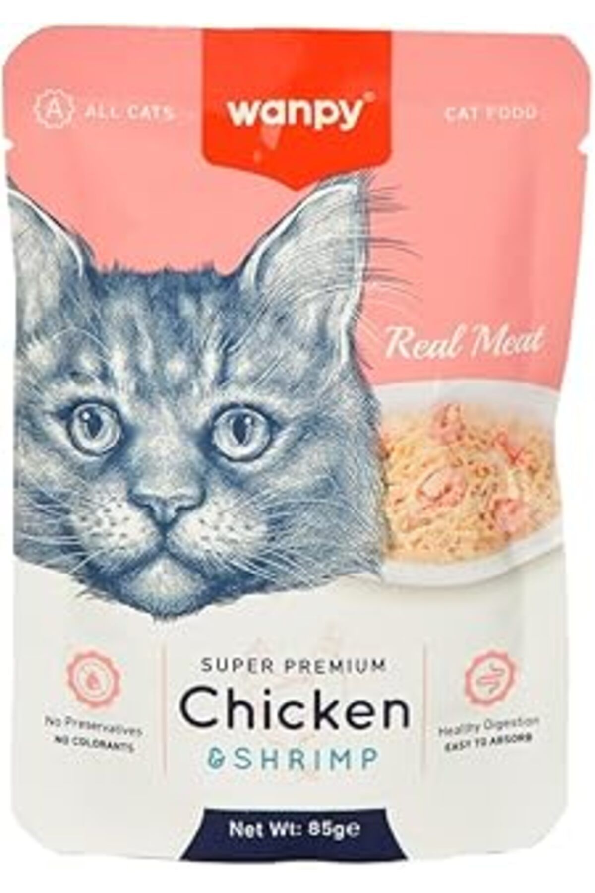 karadağsb Wanpy Pouch Tavuklu & Karidesli Yaş Kedi Maması (85Gr X 12 Adet)