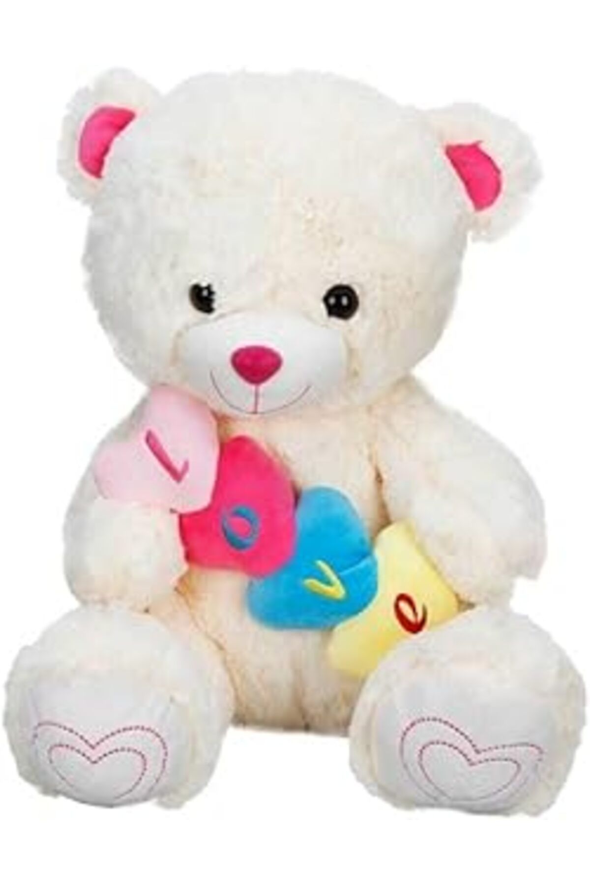 karadağsb Puffy Friends Peluş Ayi Oturan 4Kalpli 48Cm.