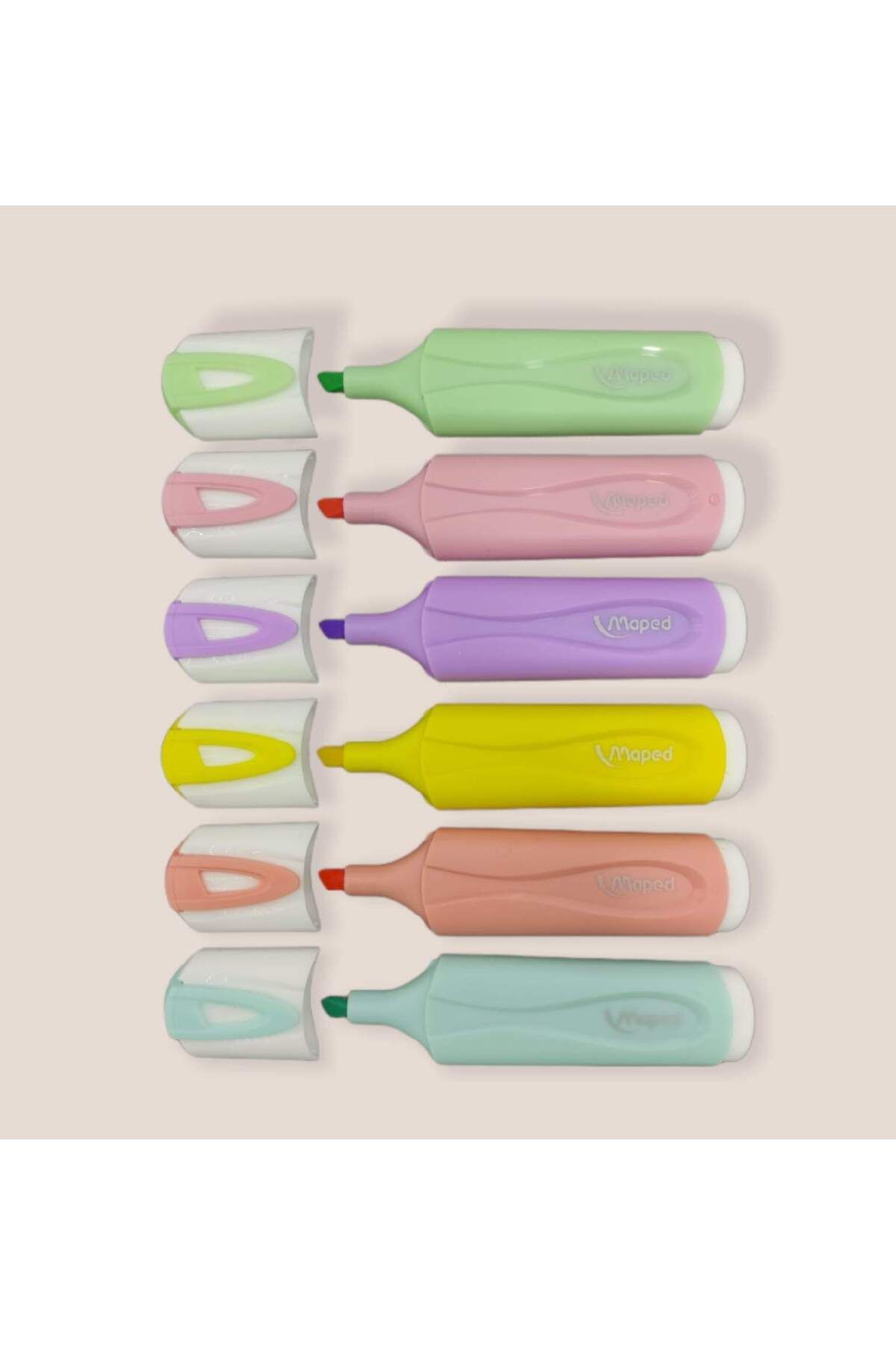 Drawline Fosforlu Kalem Pastel Renk 6 Lı 742558