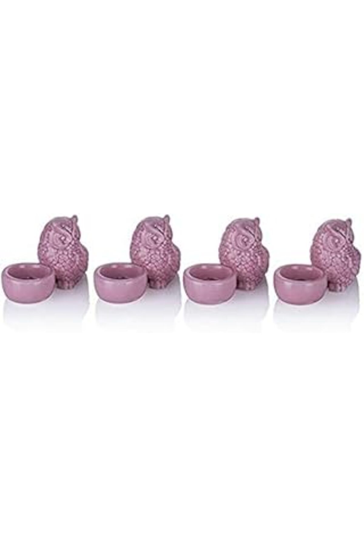 karadağsb Porio 4Lü Pembe Baykuşlu Mumluk, 11Cm