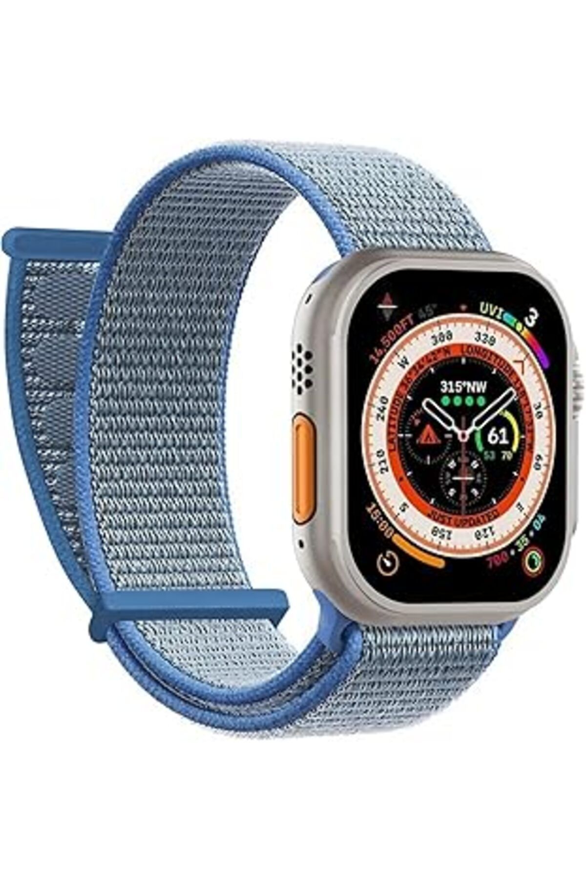 karadağsb Microsonic Apple Watch Series 9 45Mm Hasırlı Kordon Woven (Apple Watch Series 9 45Mm Ile Uyumlu Kor