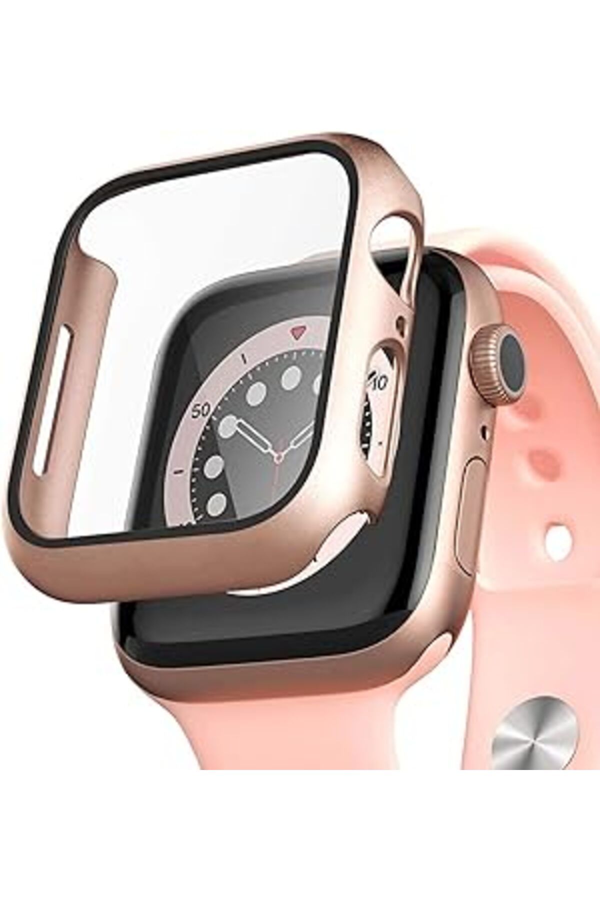 karadağsb Microsonic Apple Watch Series 8 41Mm Için Kılıf Matte Premium Slim Watchband Rose Gold [Watch Serie