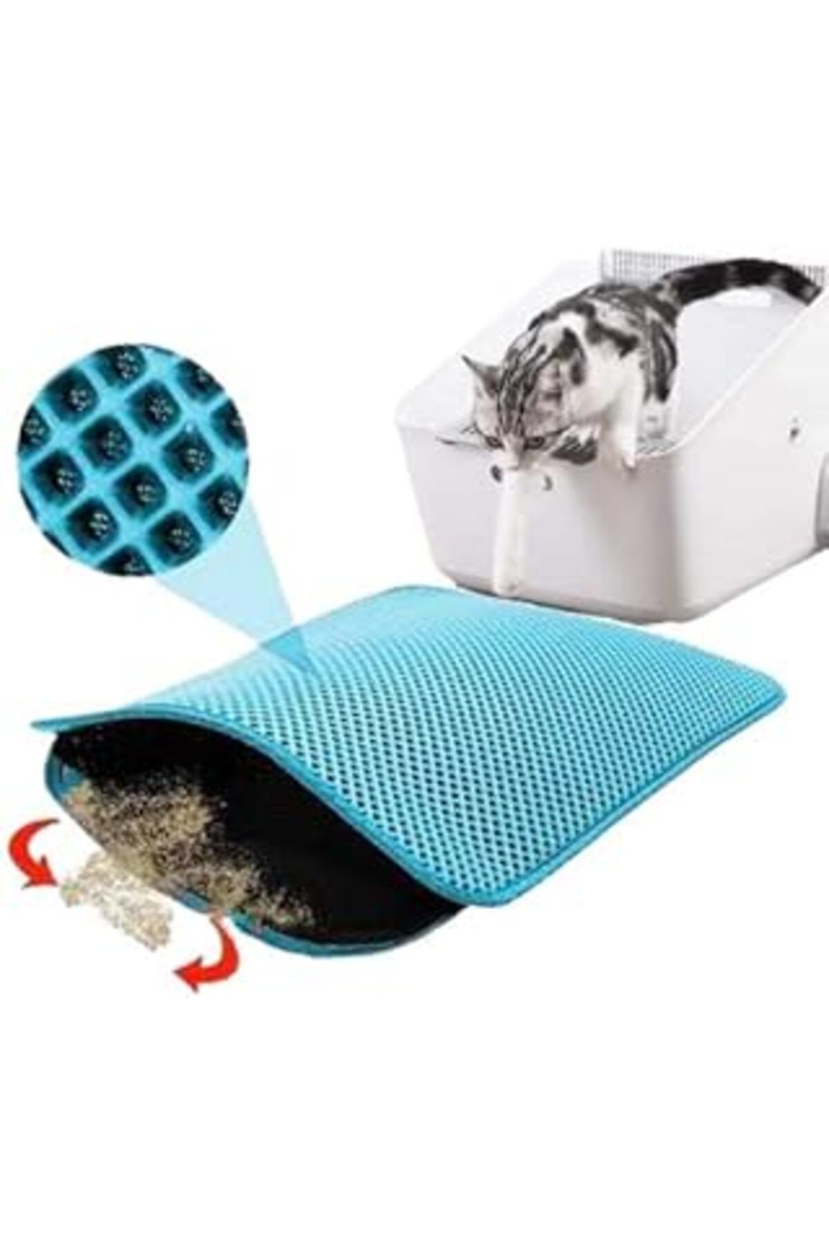 karadağsb Bypet Kedi Tuvaleti Önü Elekli Kedi Kumu Paspası 60 X 40 Cm