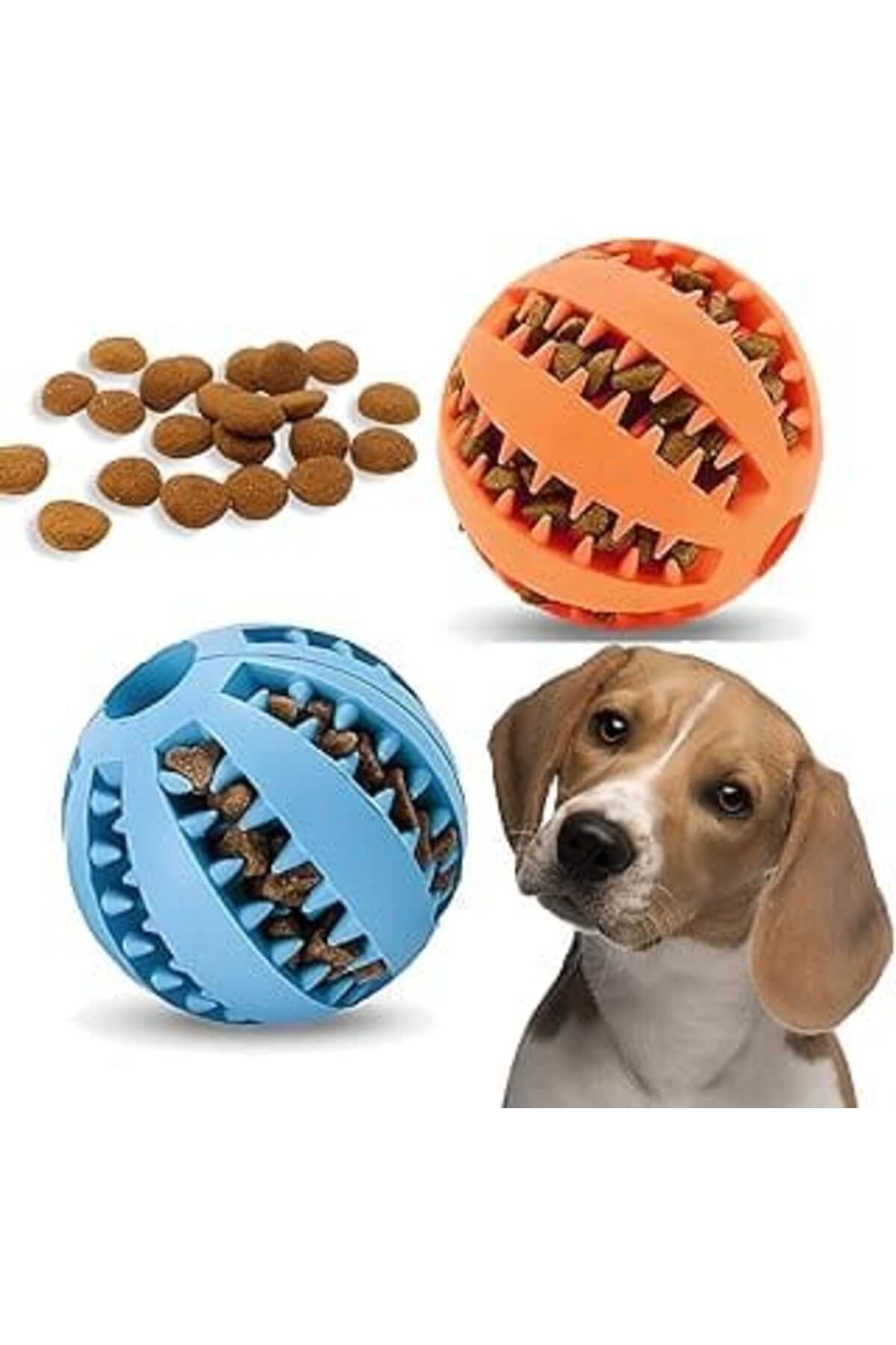 Mu Art Aee® Hazneli Köpek Eğitim Ve Oyun Topu Doğal Kauçuk Denta Eğlence Topu Parçalanmaz Dayanıklı Köpek