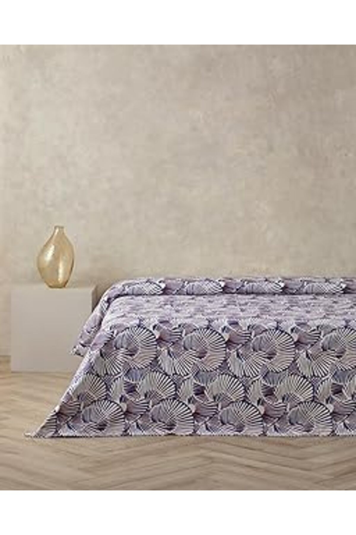 robotrend English Home Marine Mosaic Çift Kişilik Pike Lacivert-Turuncu