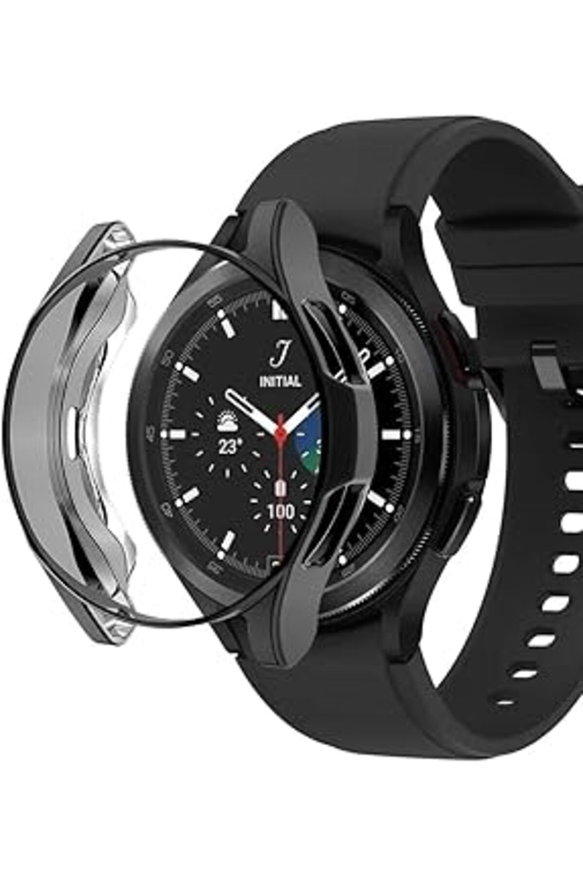 karadağsb Microsonic Samsung Galaxy Watch 5 Pro 45Mm Için Kılıf 360 Full Round Soft Silicone Siyah [Galaxy Wa