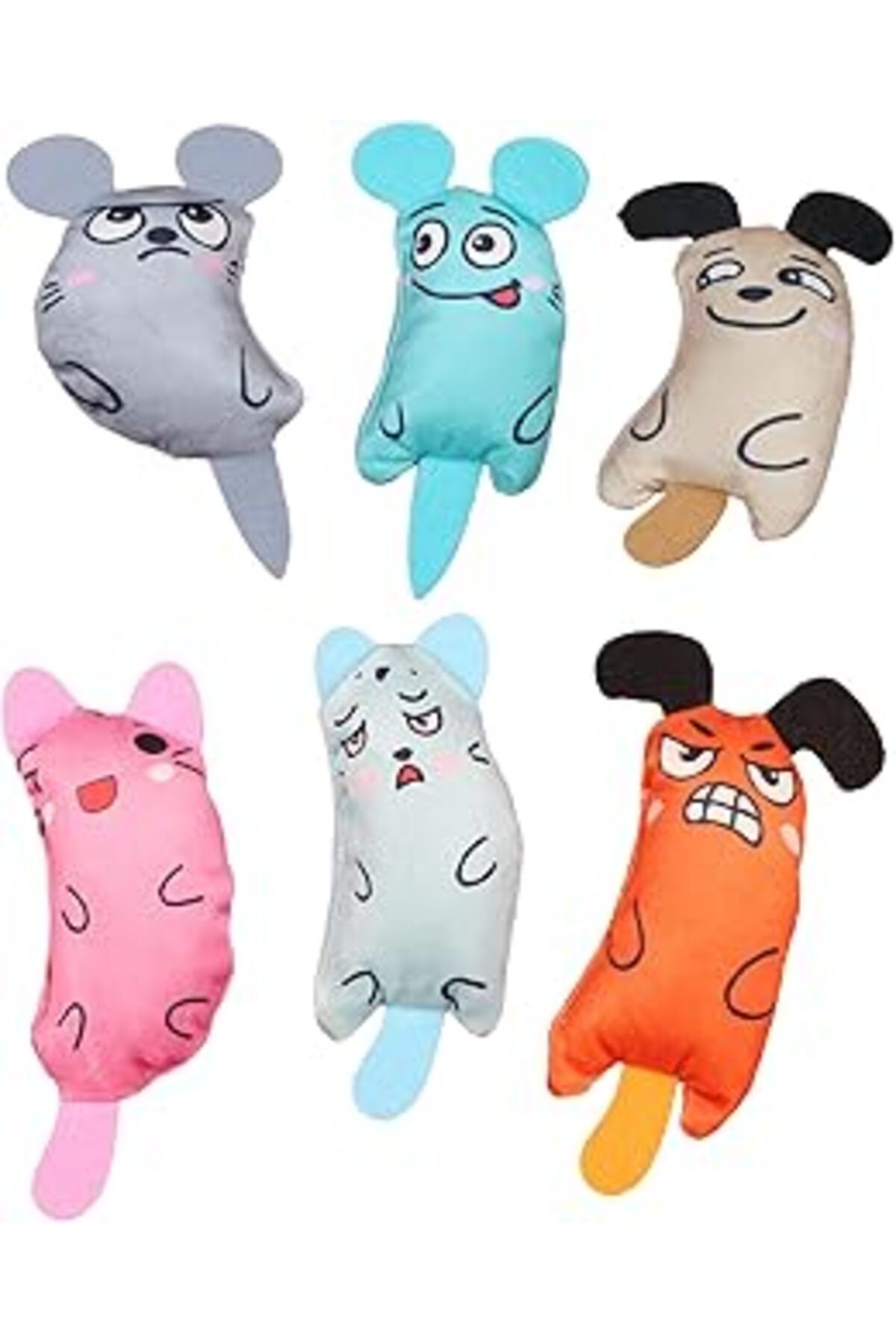 karadağsb Tineke Peluş Kedi Oyuncaği Kedi Otlu Catnipli 6 Çeşit Peluş