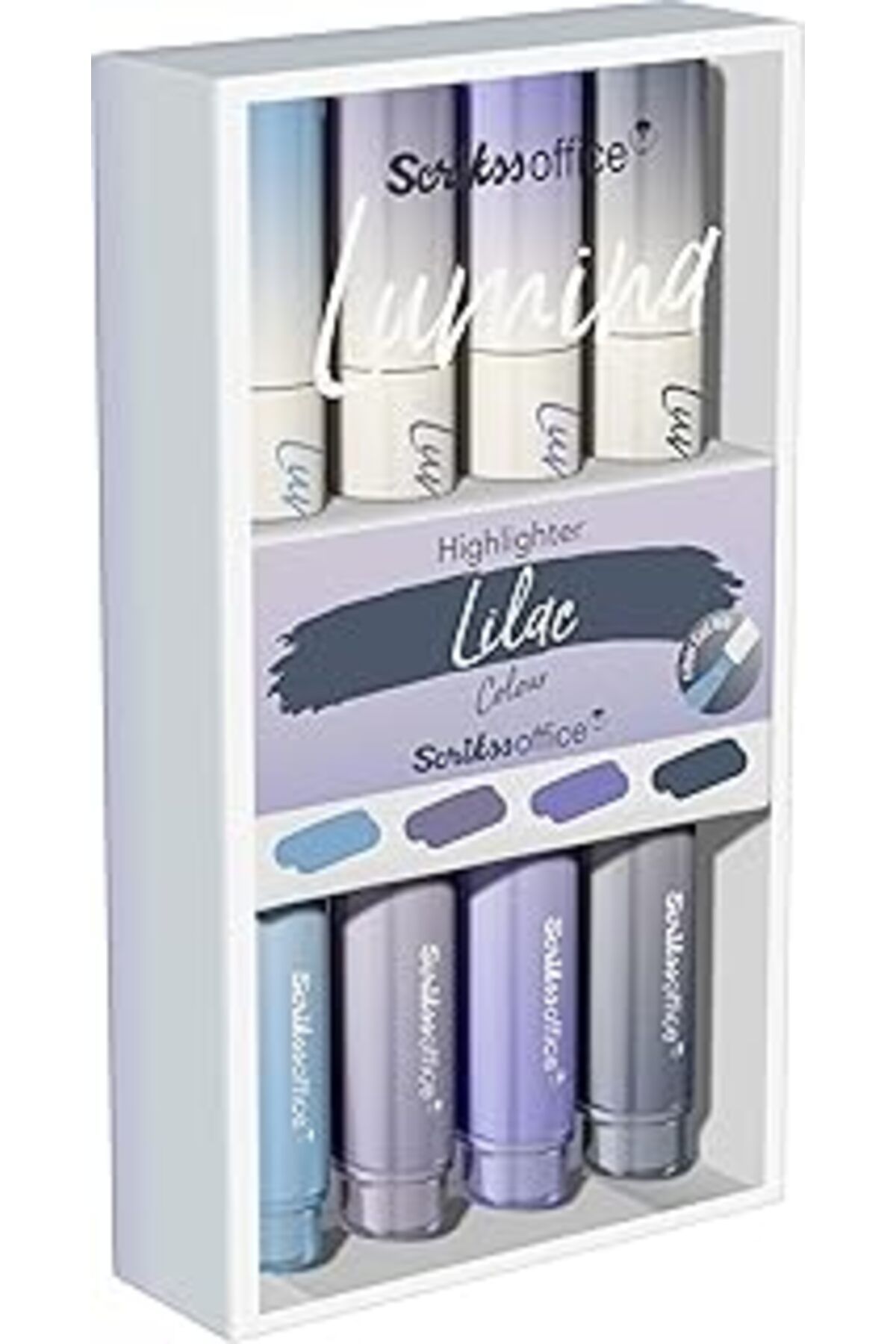 NETWORK ART Scrikss Lumina Fosforlu Kalem Lilac, 4'lü Set