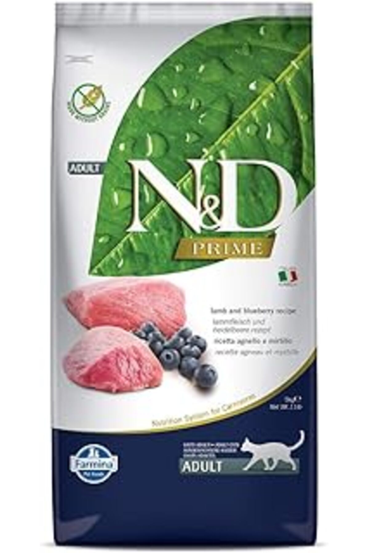 karadağsb Heads Up For Tails N&D Tahılsız Kuzu Etli Ve Yaban Mersinli Yetişkin Kedi Maması 5 Kg