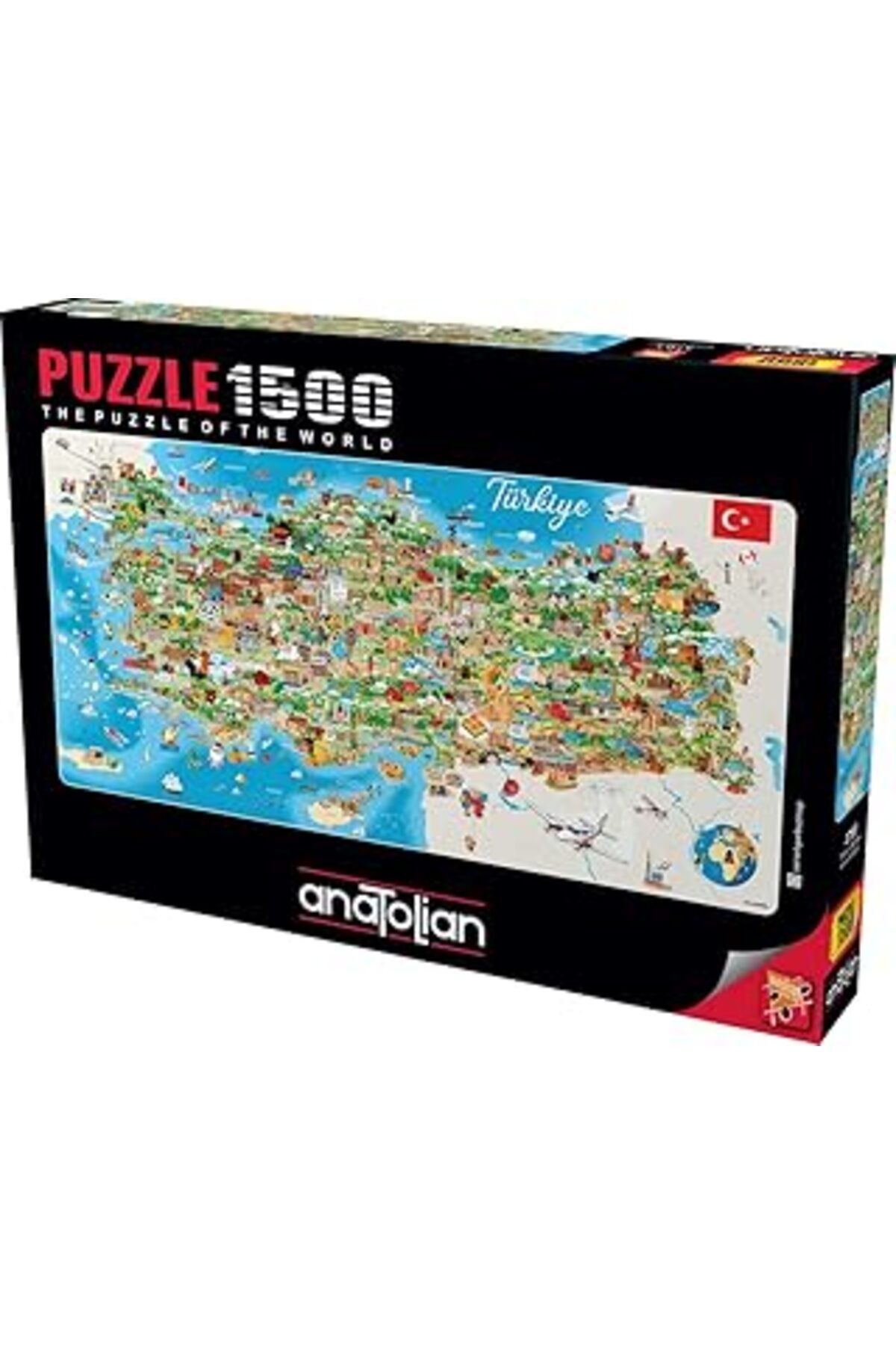 karadağsb Anatolian Puzzle - Türkiye Haritası / 1500 Parça Puzzle, #3793