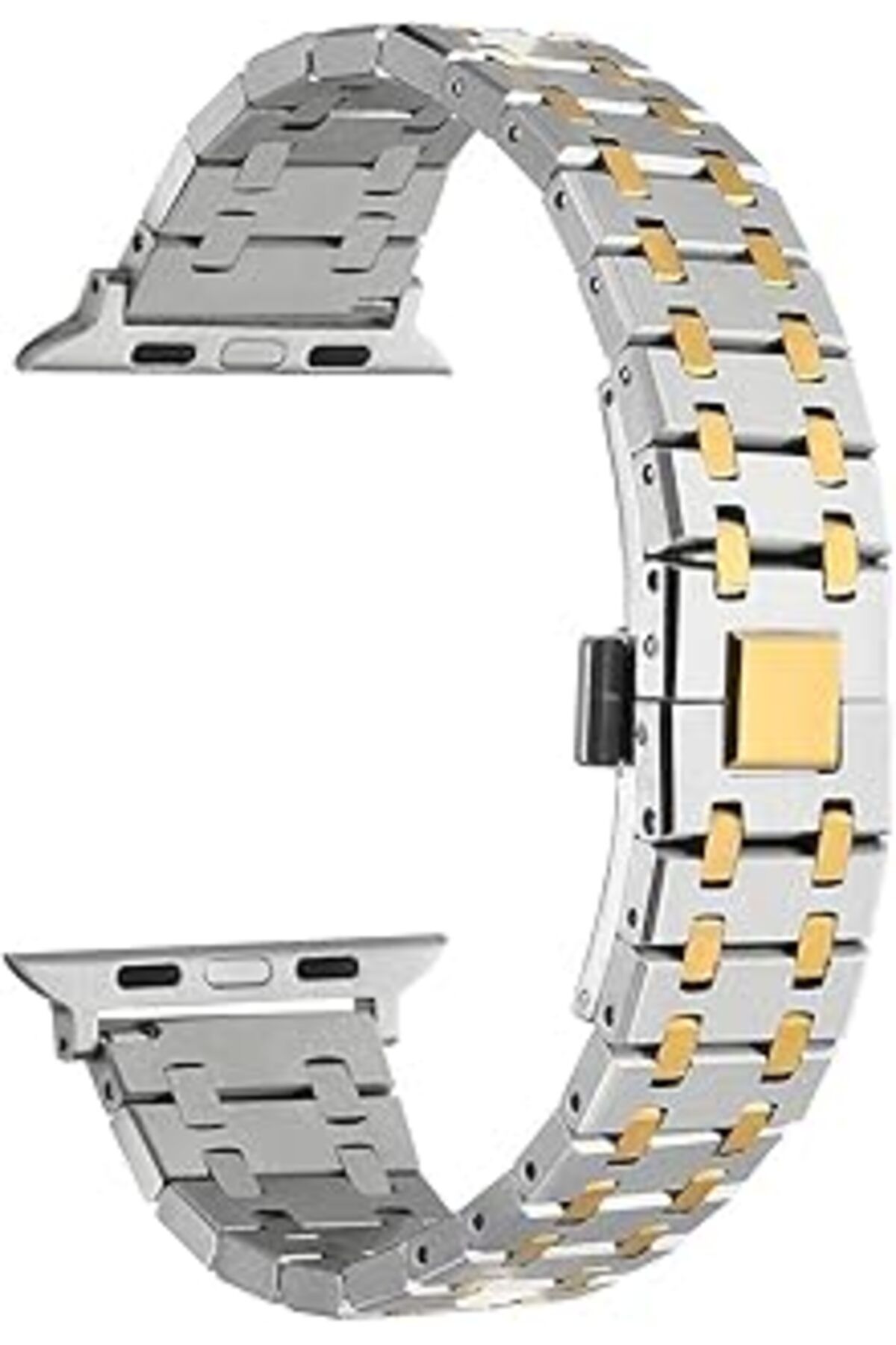 karadağsb Zore Apple İle Uyumlu Watch 7 41Mm Krd-83 Metal Kordon Gümüş-Gold