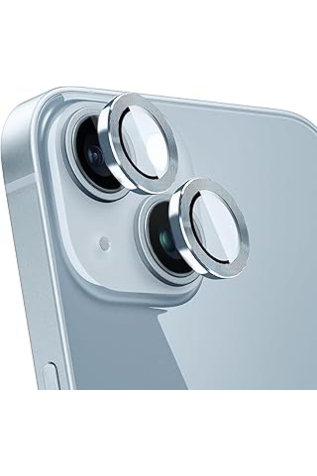 Pazarcan Newpole Iphone 15/ Iphone 15 Plus Için Kamera Lens Koruyucu, Alüminyum 9H Temperli Cam Lens Kamera