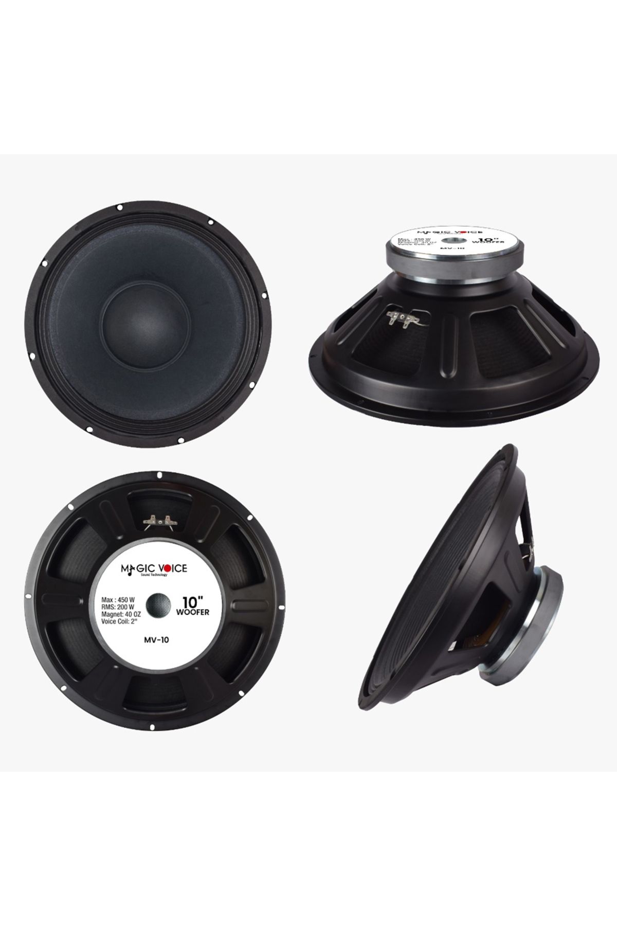 robotrend Mv-10 Max 450w / Rms 200 Watt 10 25 Cm Woofer Yedek Hoparlör