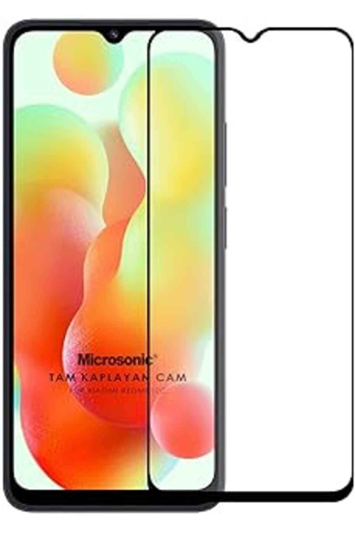 Karachil Microsonic Xiaomi Redmi 12C Tam Kaplayan Temperli Cam Ekran Koruyucu Siyah