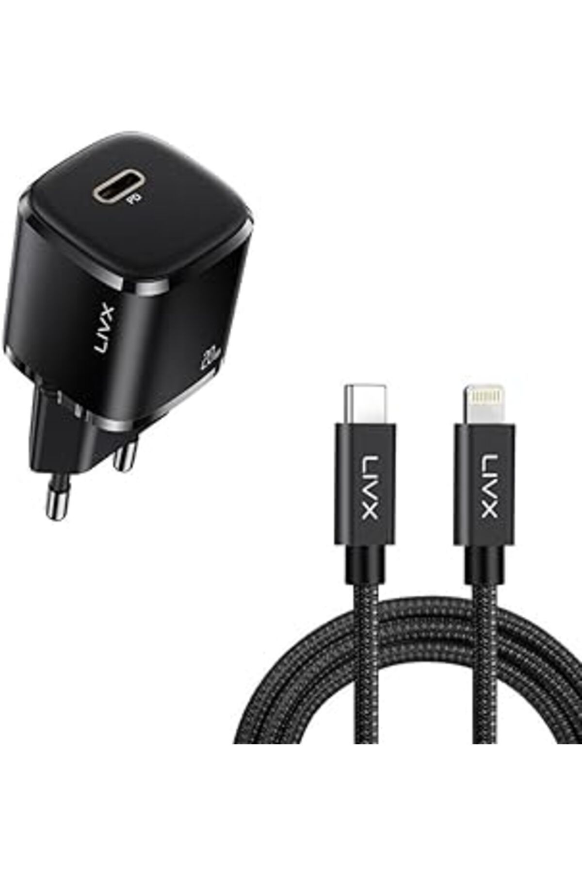 Mu Art Livx Rapid 20W Usb-C Mini Pd Hızlı Şarj Cihazı Güç Adaptörü Ve 50 Cm İphone Hızlı Şarj Kablosu L23