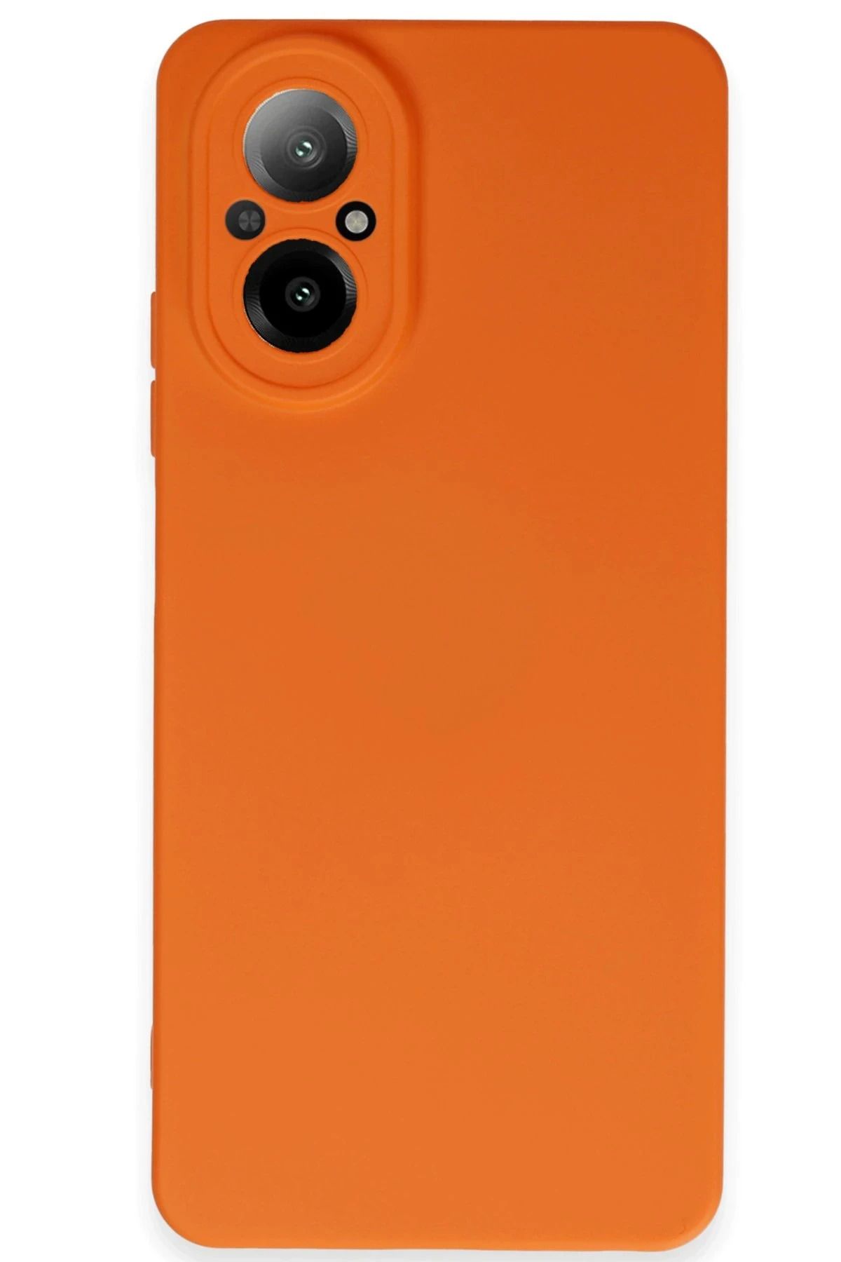 NewFace Realme 12 Lite Uyumlu Kılıf Nano içi Kadife Silikon - Turuncu YNSMR