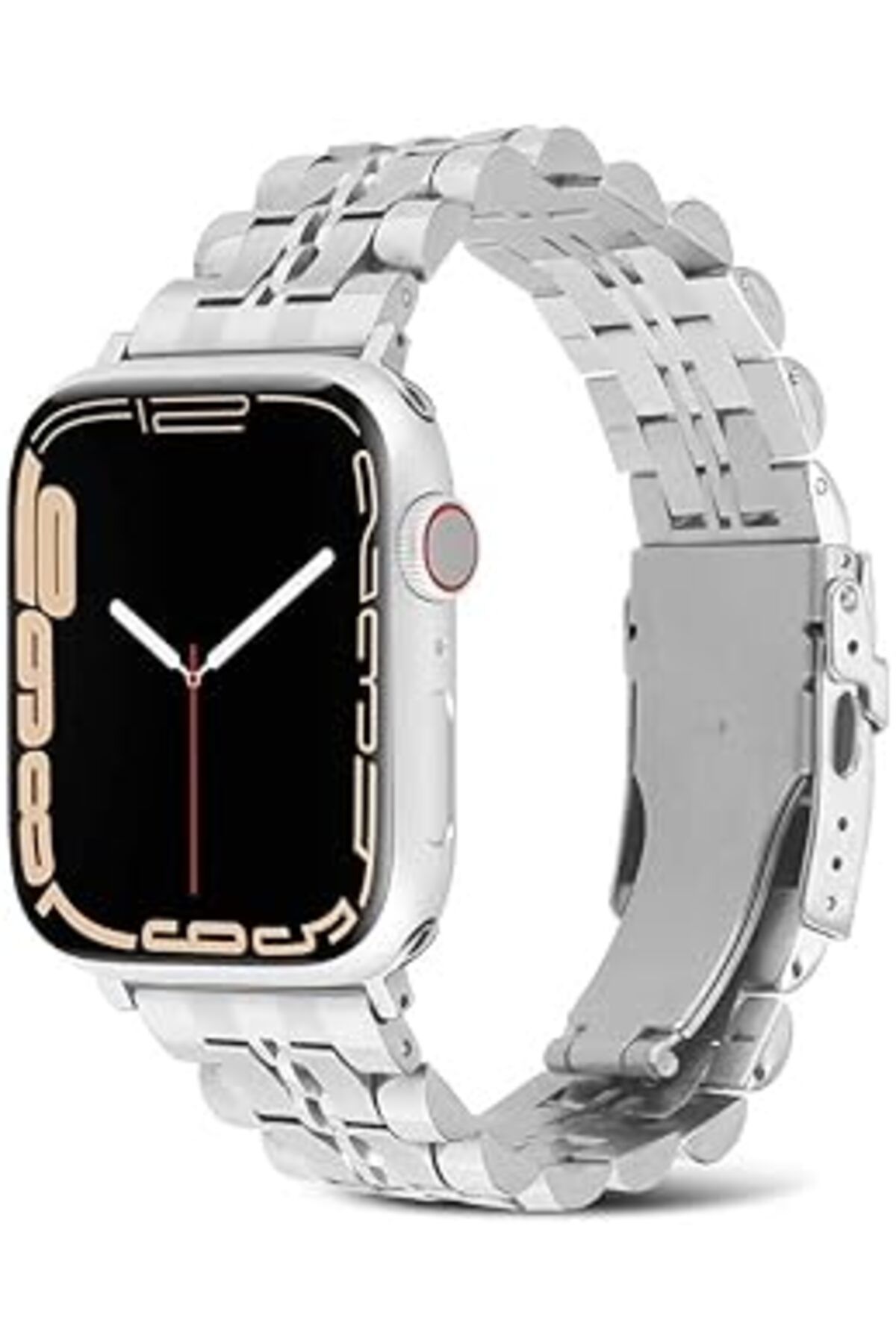 karadağsb Zore Apple İle Uyumlu Watch 42Mm Krd-54 Metal Kordon Gümüş