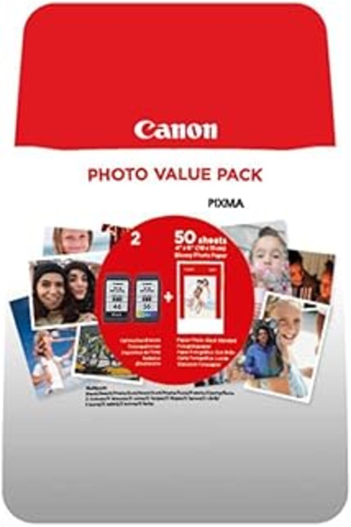 NZM TİCARET Canon Pg-46/cl-56 Orijinal Photo Value Pack 9059b003, 300 Sayfa Baskı, Kırmızı
