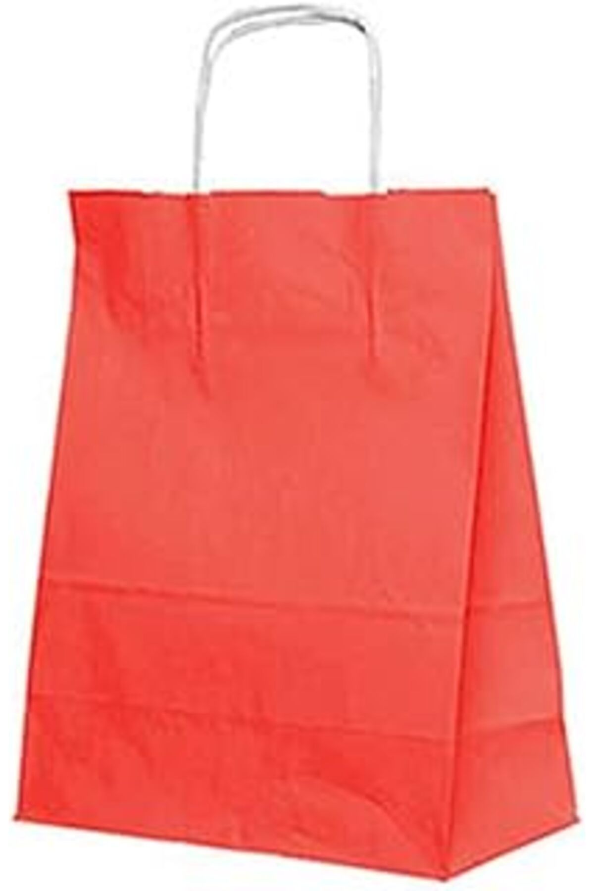 karadağsb Kullan At Market Roll-Up Kraft Çanta Kırmızı Orta Boy 25X31Cm 25'Li