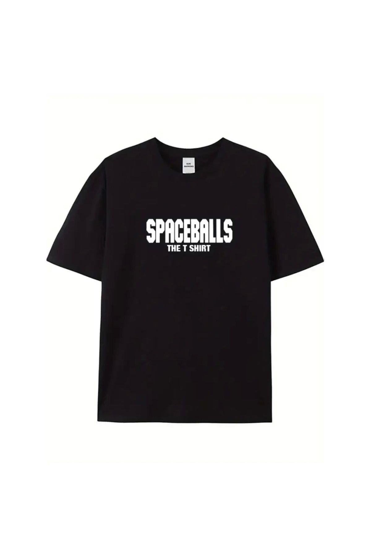 Marsilyan - Baskılı Oversize Bisiklet Yaka Tshirt
