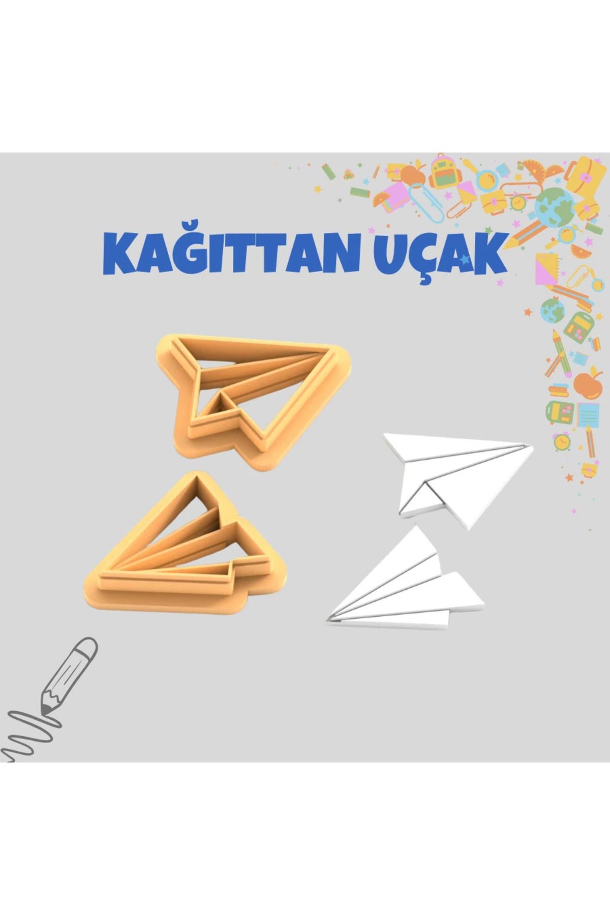 sermen kreatif Kağıttan Uçak Kurabiye Damgası