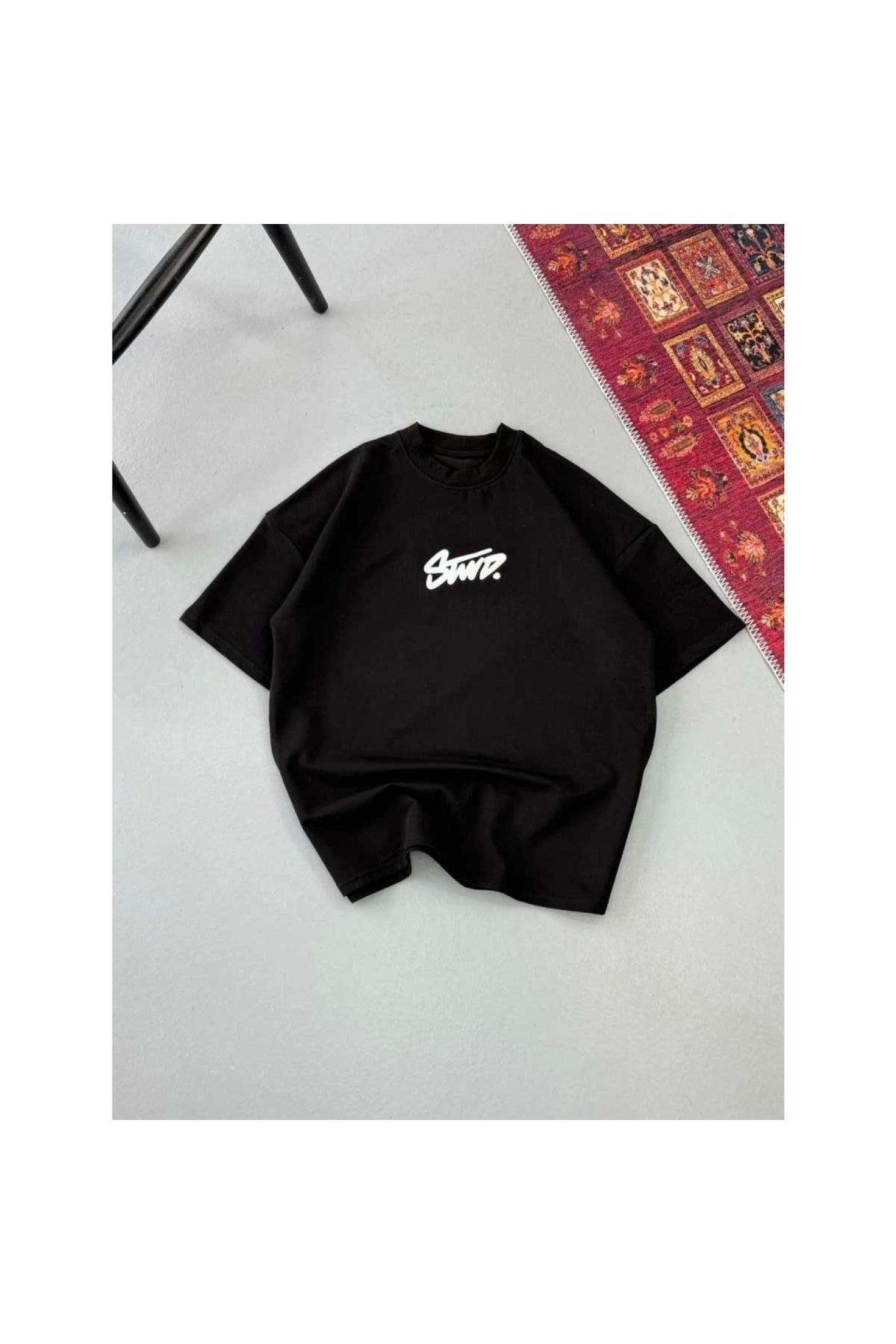 Marsilyan - Erkek Baskılı Oversize Tshirt