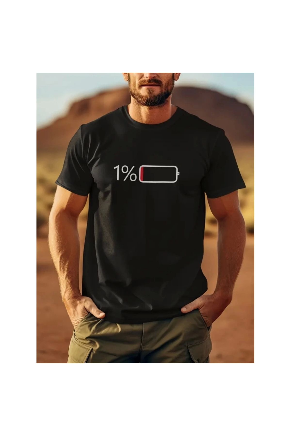 Marsilyan - Baskılı Oversize Bisiklet Yaka Tshirt