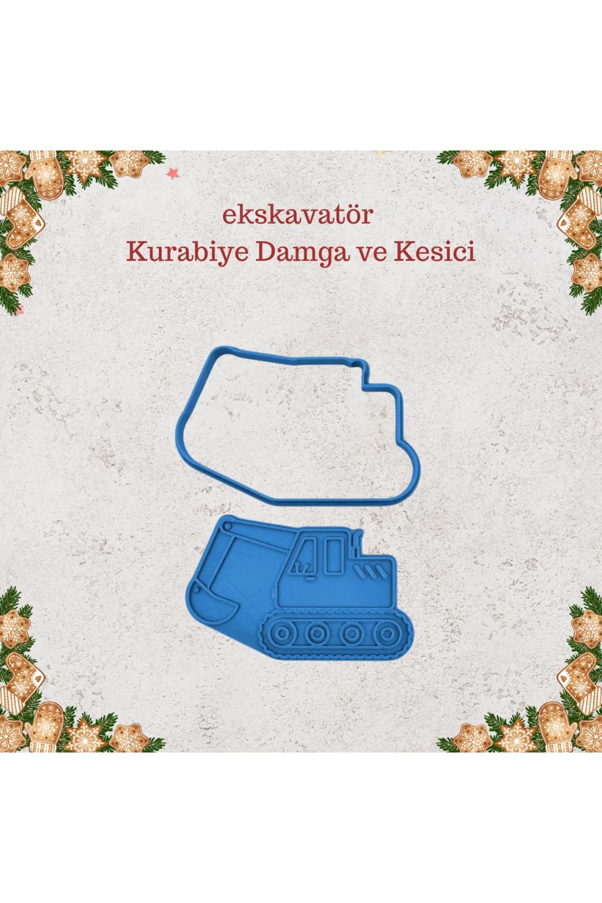 sermen kreatif Ekskavatör Kurabiye Damga ve Kesici Seti