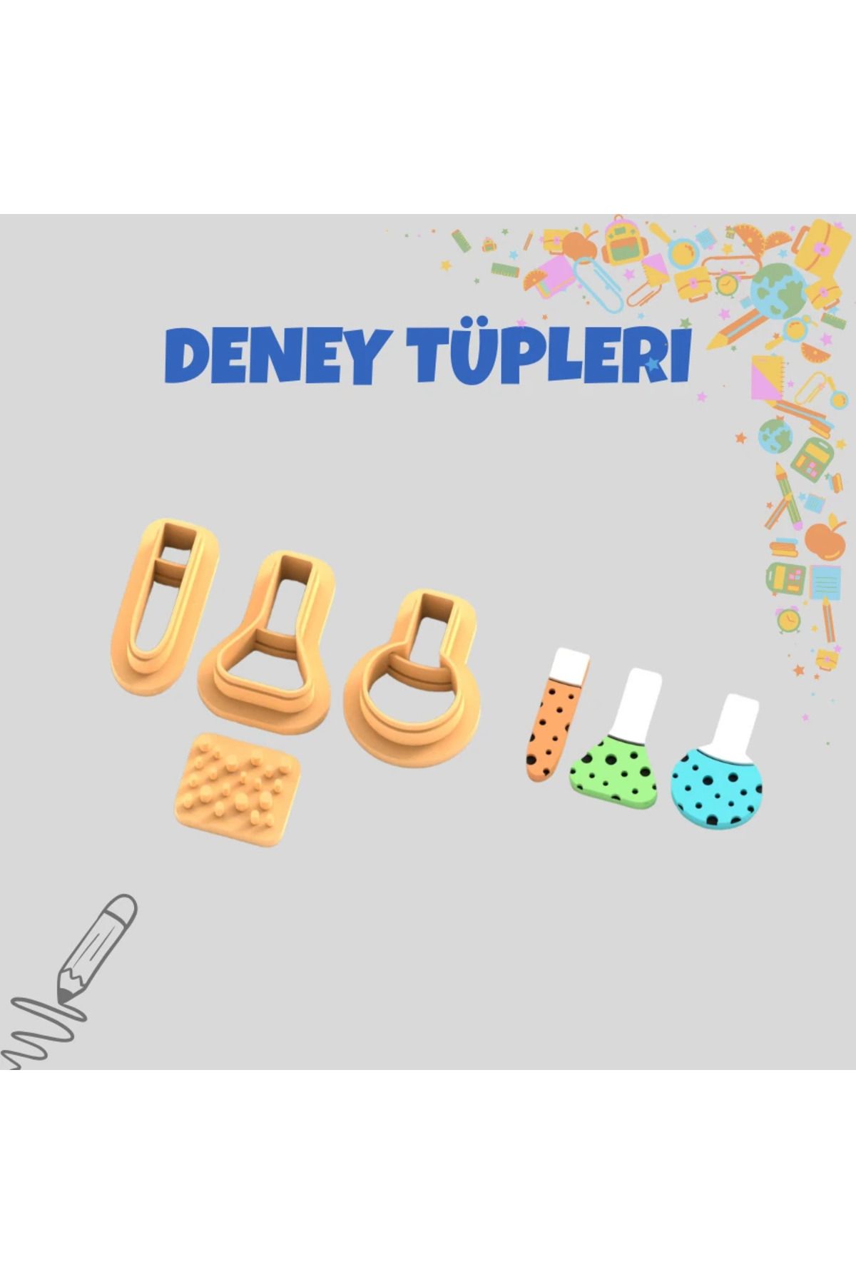 sermen kreatif Deney Tüpleri Kurabiye Damgası