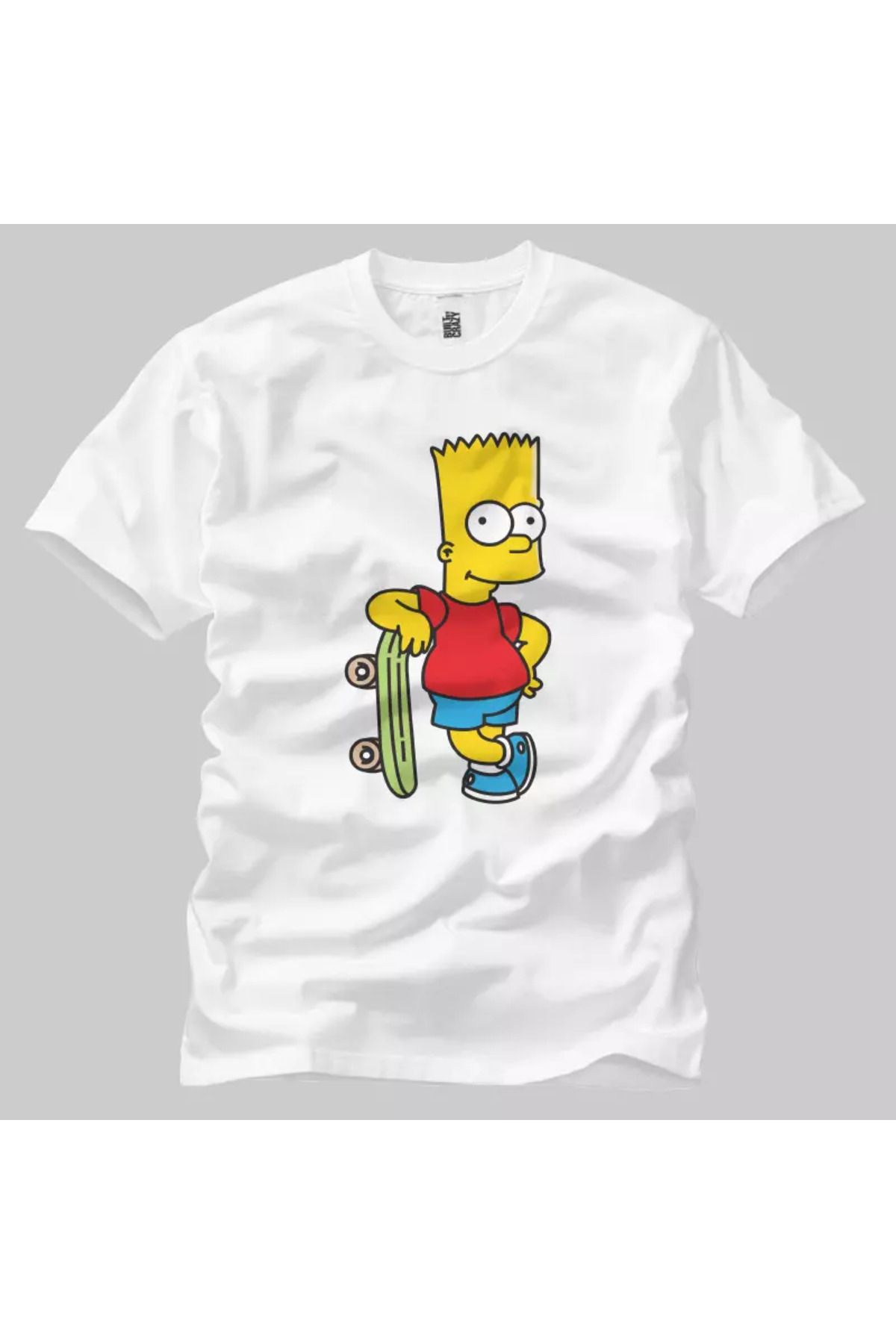 Built By Crazy Bart Simpsons Skateboard Unisex Tişört