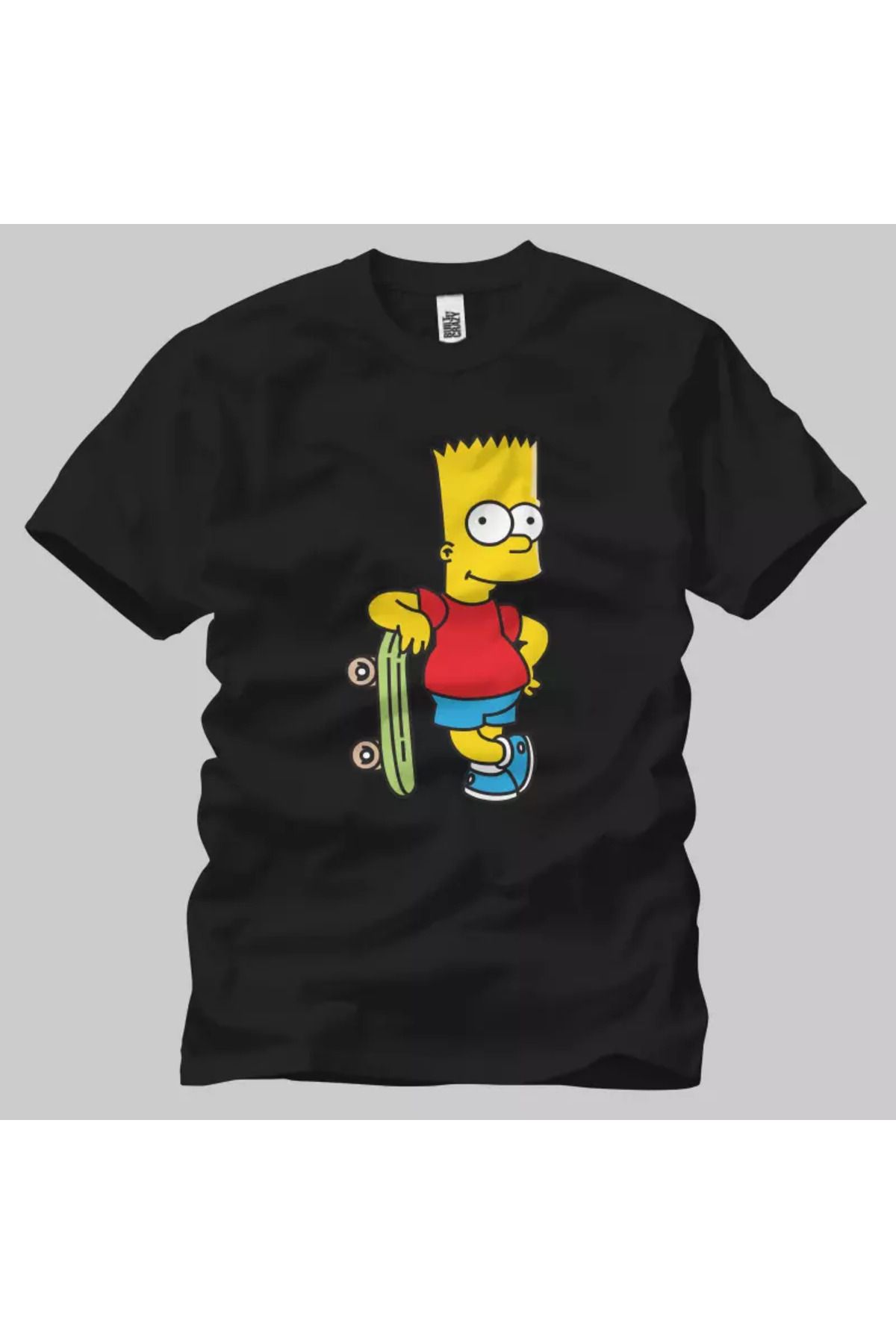 Built By Crazy Bart Simpsons Skateboard Unisex Tişört
