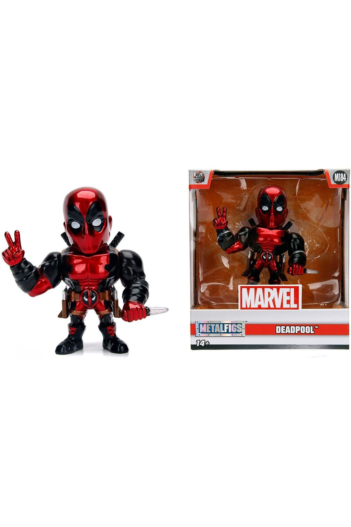 SECTOYS Marvel Deadpool Dead pool Figür Marvel 4" Deadpool Figürü Dıecast Metal Figür