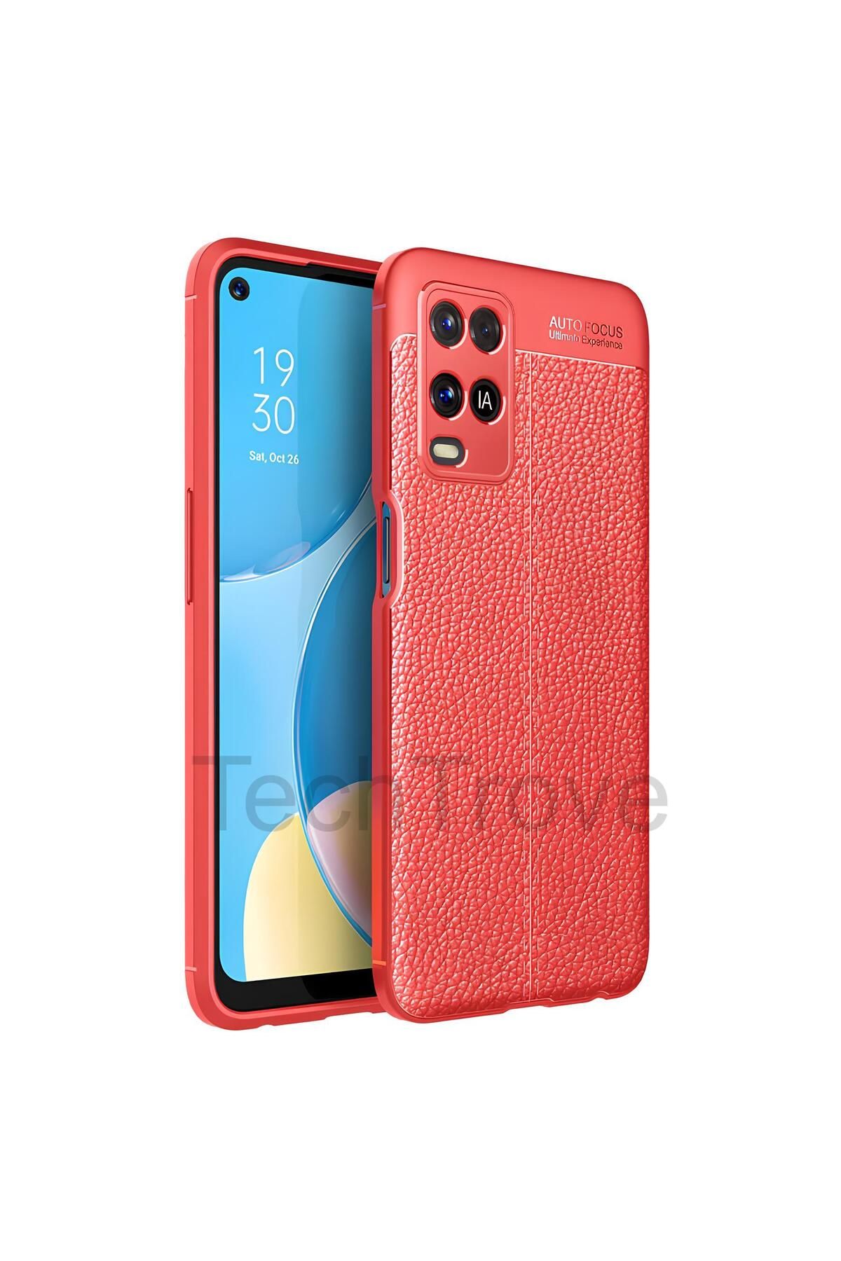 TechTrove Oppo A54 4G Kılıf Deri Extra Korumalı Slikon Kapak
