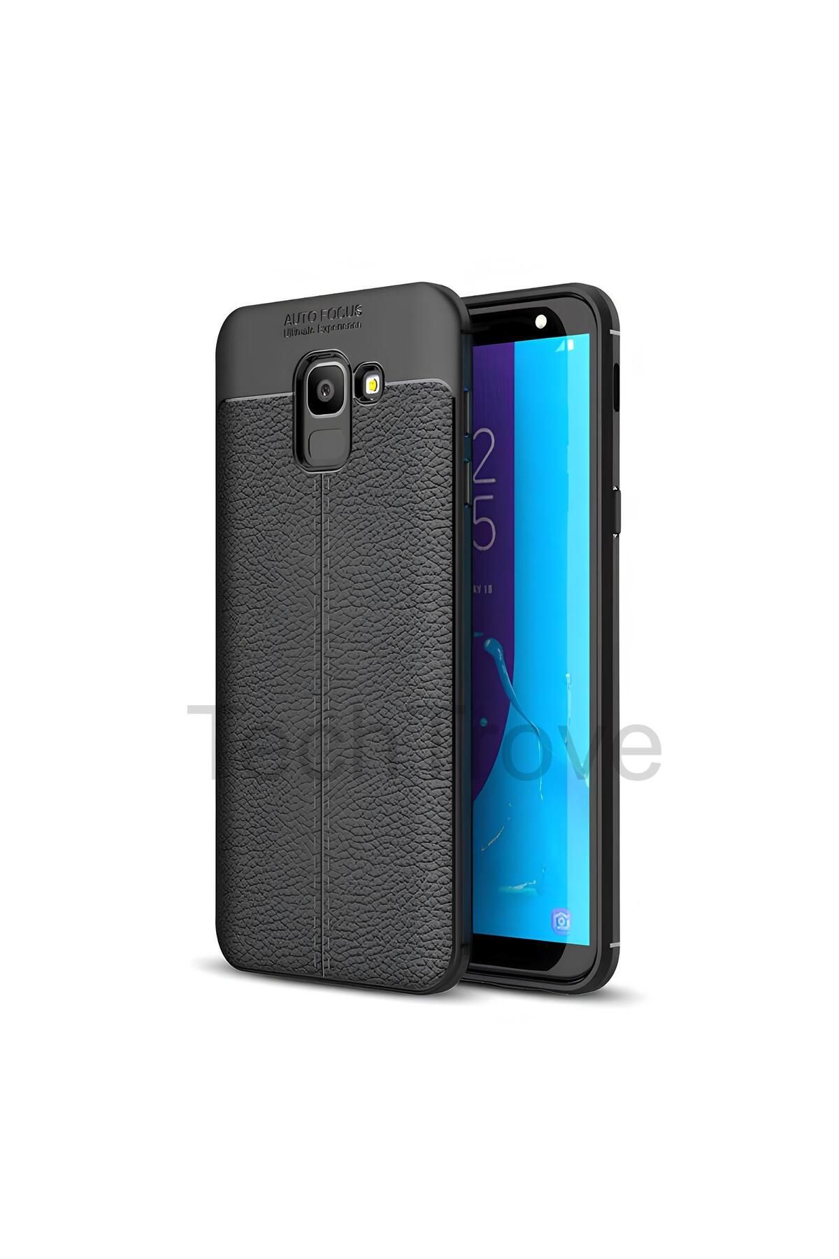 TechTrove Samsung Galaxy J6 Kılıf Deri Extra Korumalı Slikon Kapak