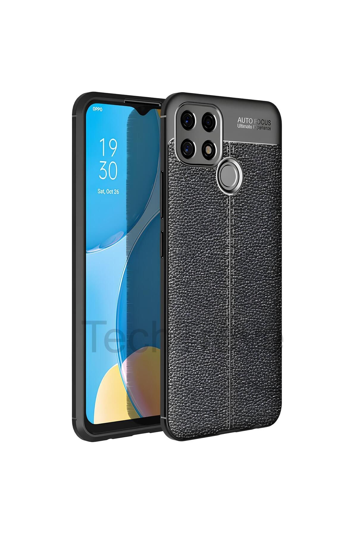 TechTrove Oppo A15 Kılıf Deri Extra Korumalı Slikon Kapak