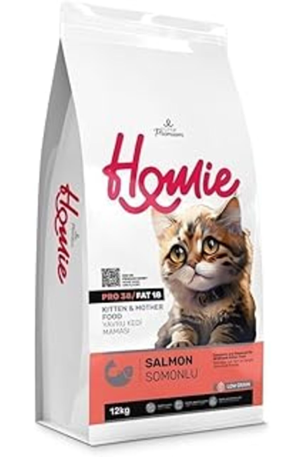 karadağsb Homie Super Premium Düşük Tahıllı Somonlu Yavru Ve Anne Kedi Maması 12 Kg
