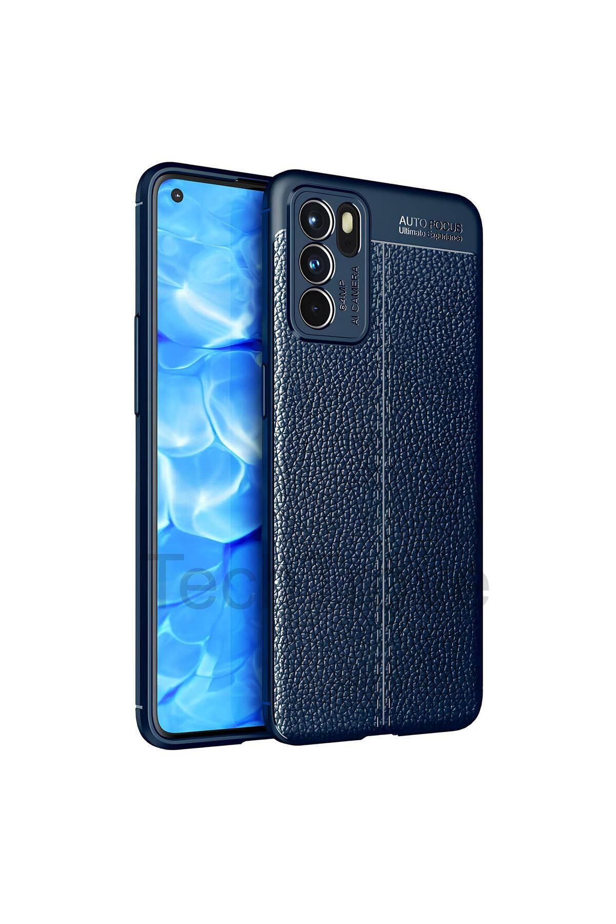 TechTrove Oppo Reno 6 4G Kılıf Deri Extra Korumalı Slikon Kapak