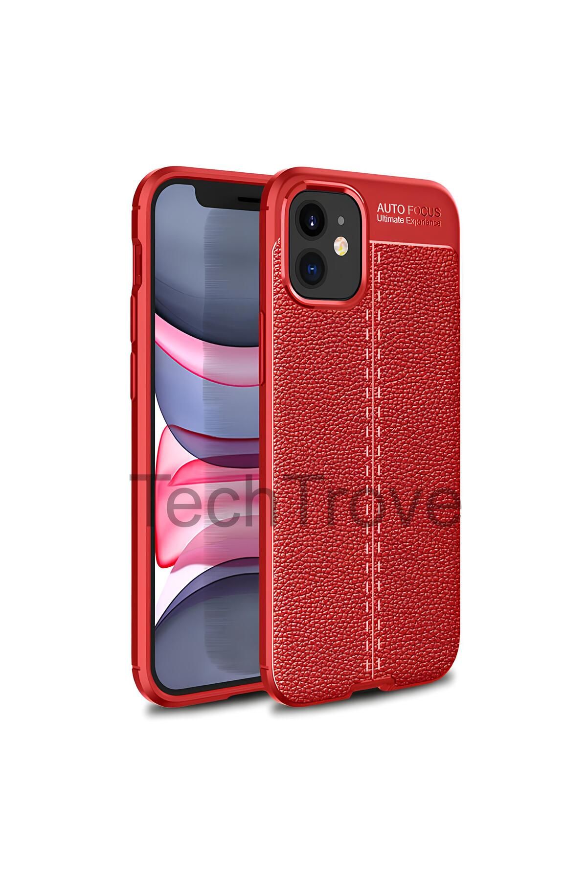 TechTrove Apple iPhone 12 Mini Kılıf Deri Extra Korumalı Slikon Kapak