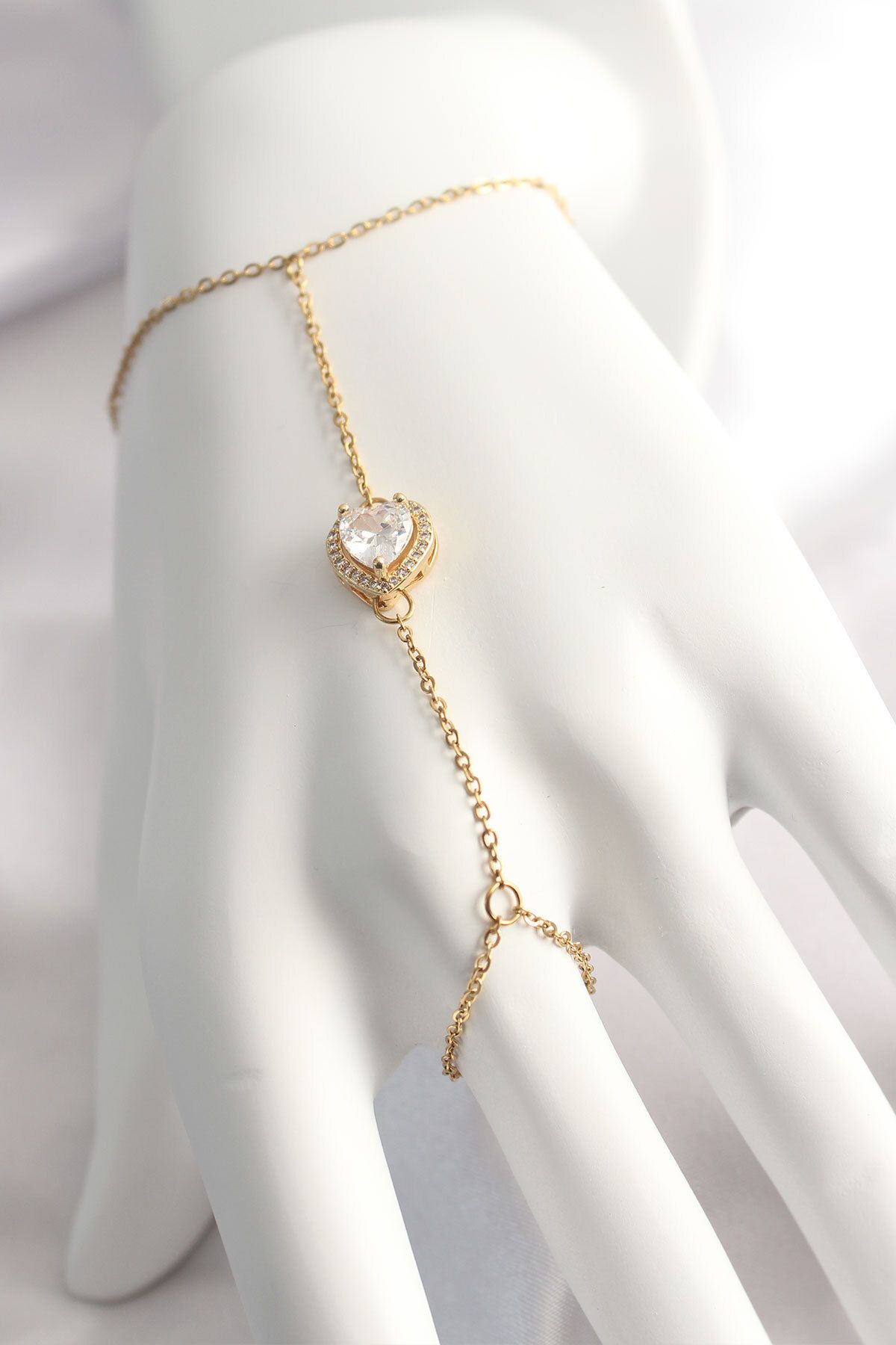 callerrons accessories Gold Renk Kalp Model Şahmeran - EBJ250118W30613
