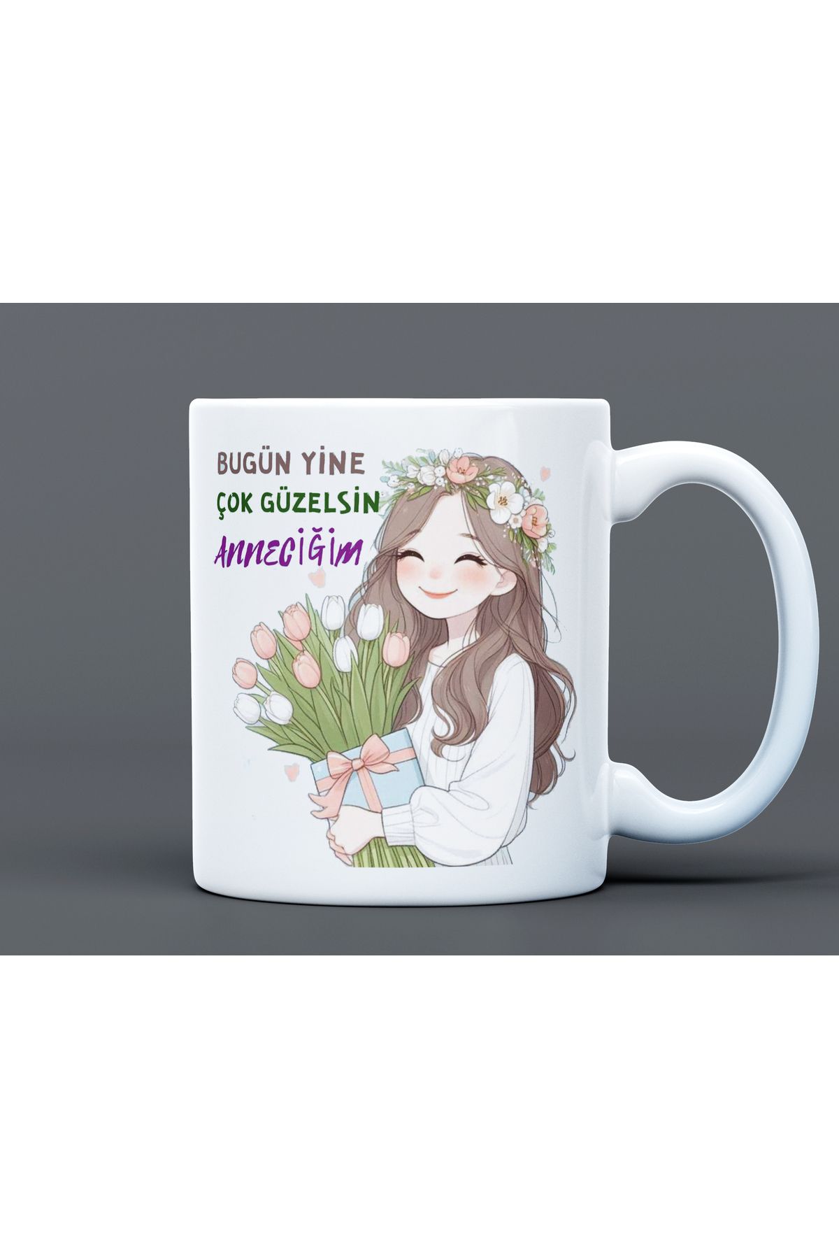 AA Shop Anneler Günü Hediye Büyük Boy Porselen Kupa Bardak