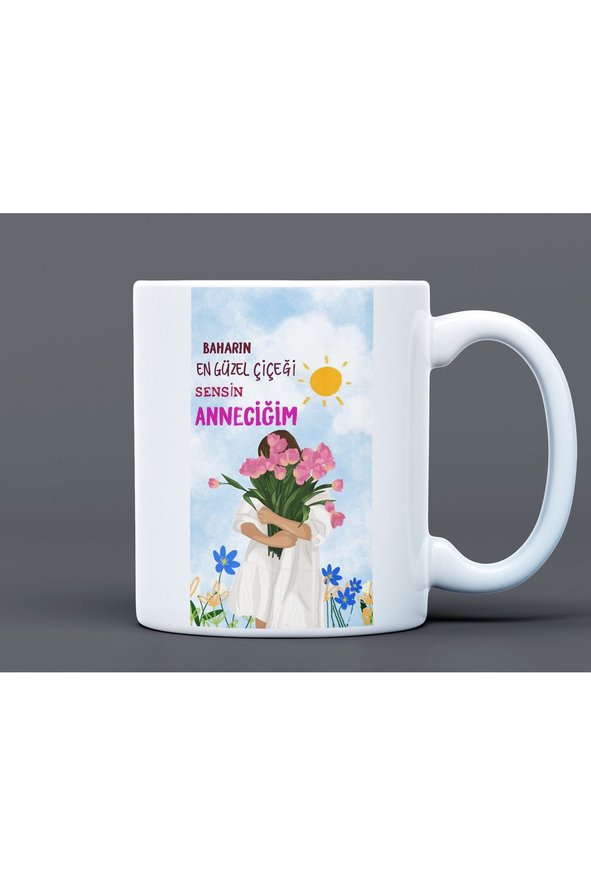AA Shop Anneler Günü Hediye Büyük Boy Porselen Kupa Bardak