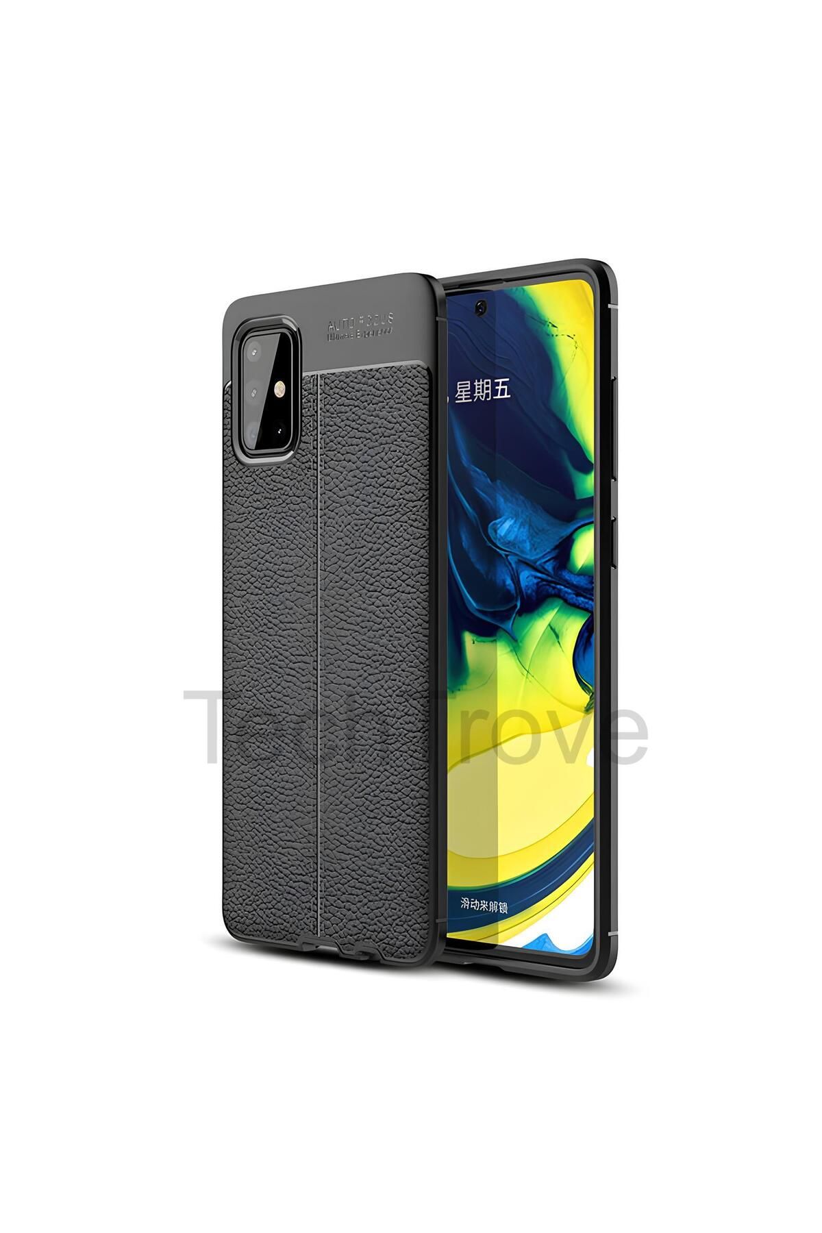TechTrove Samsung Galaxy A71 Kılıf Deri Extra Korumalı Slikon Kapak