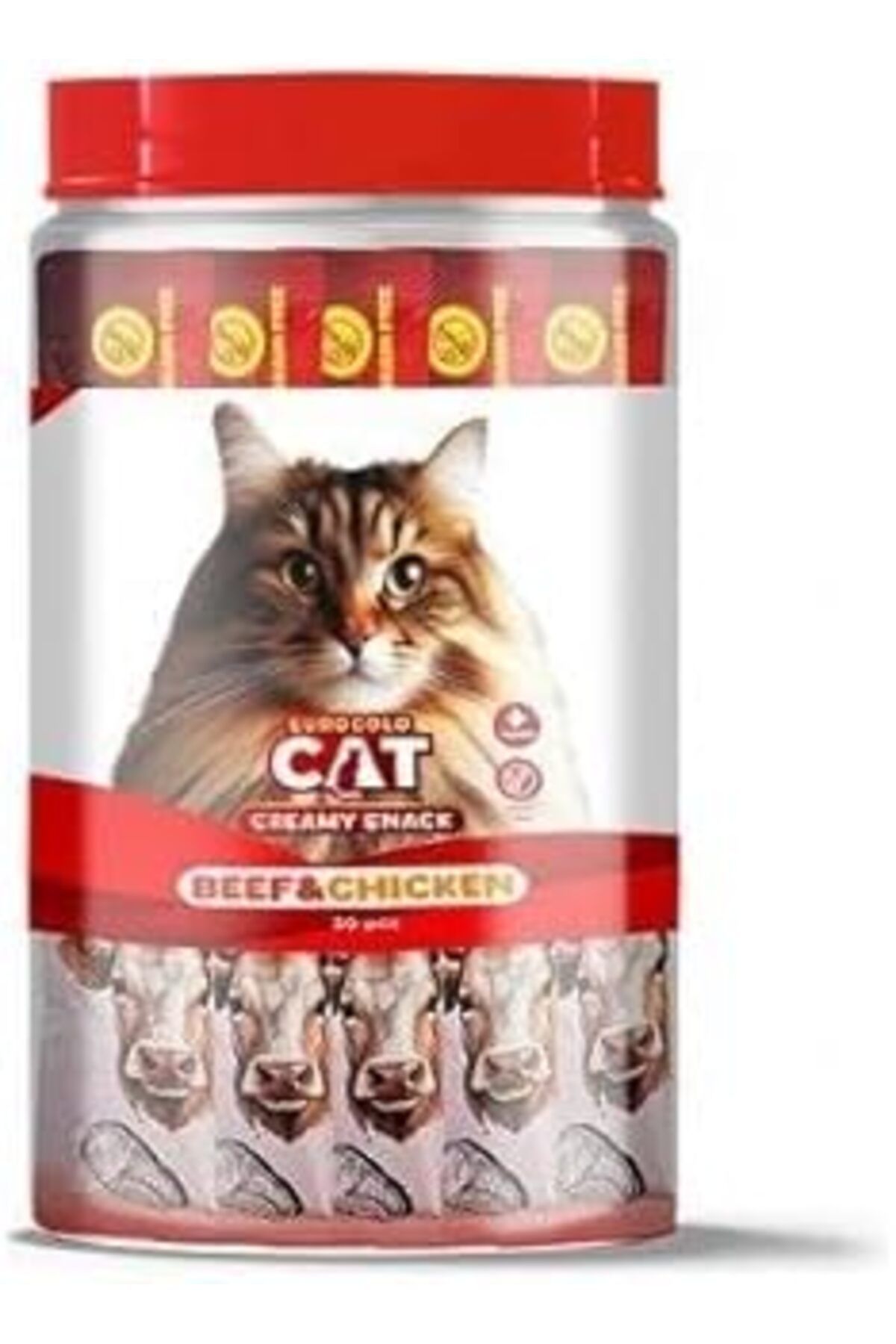 karadağsb Eurogold Cat Sıvı Kedi Ödülü Dana Etli Ve Tavuklu 30X15 Gr