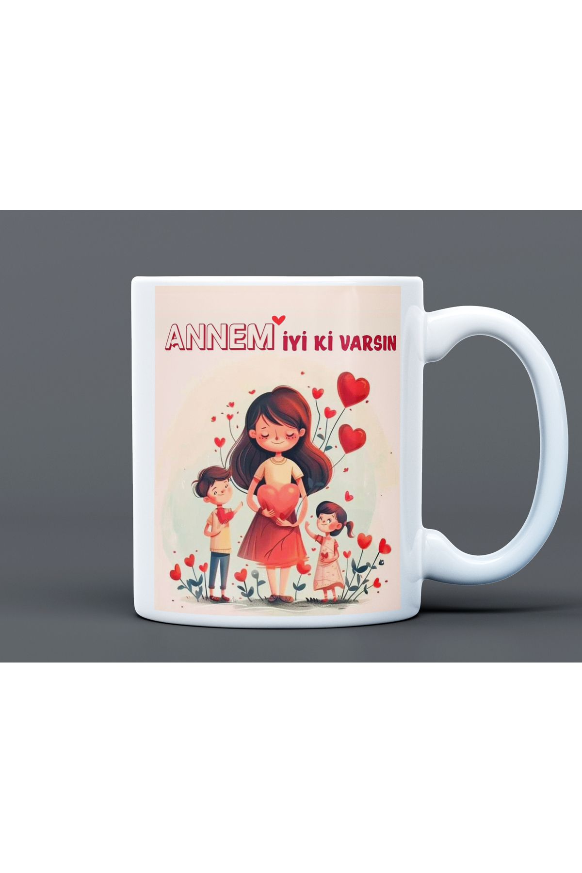 AA Shop Anneler Günü Hediye Büyük Boy Porselen Kupa Bardak