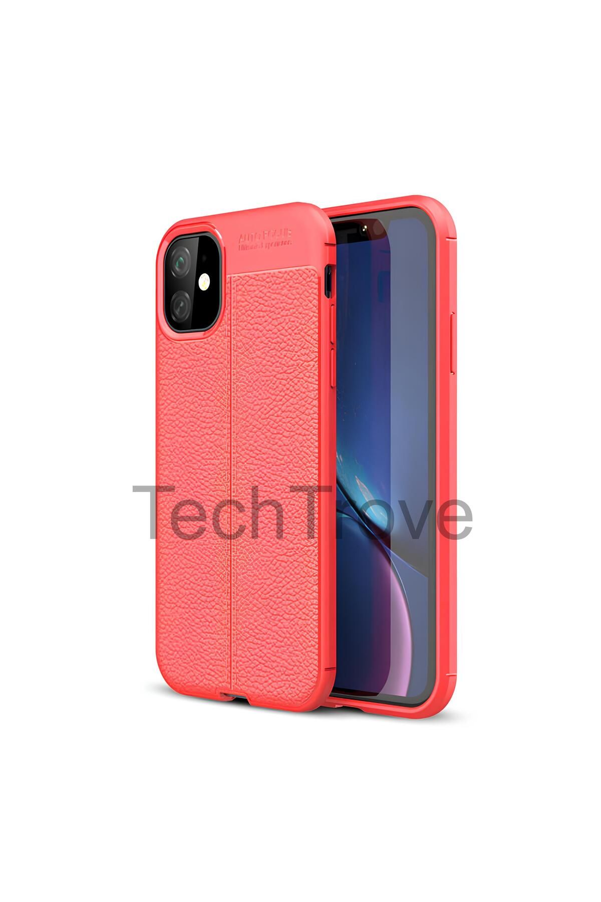 TechTrove Apple iPhone 11 Kılıf Deri Extra Korumalı Slikon Kapak